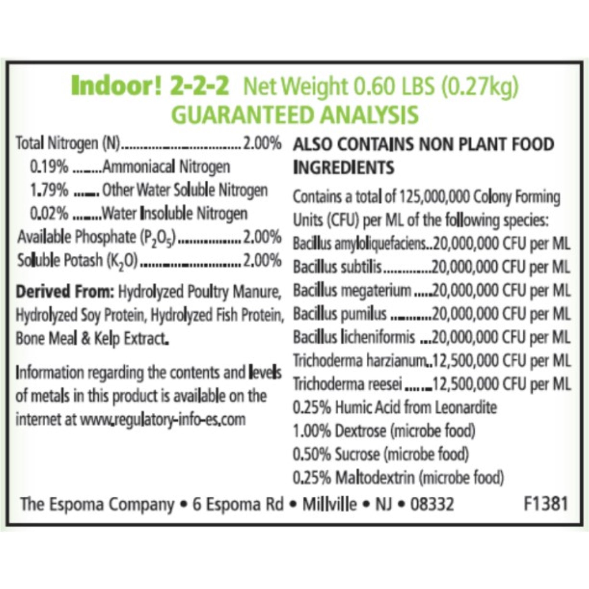 Espoma Organic Indoor! Plant Food for Large & Small Houseplants Like Pothos, Fiddle Leaf Fig, Monstera, Snake & Palms, Liquid Concentrate, 8 fl oz