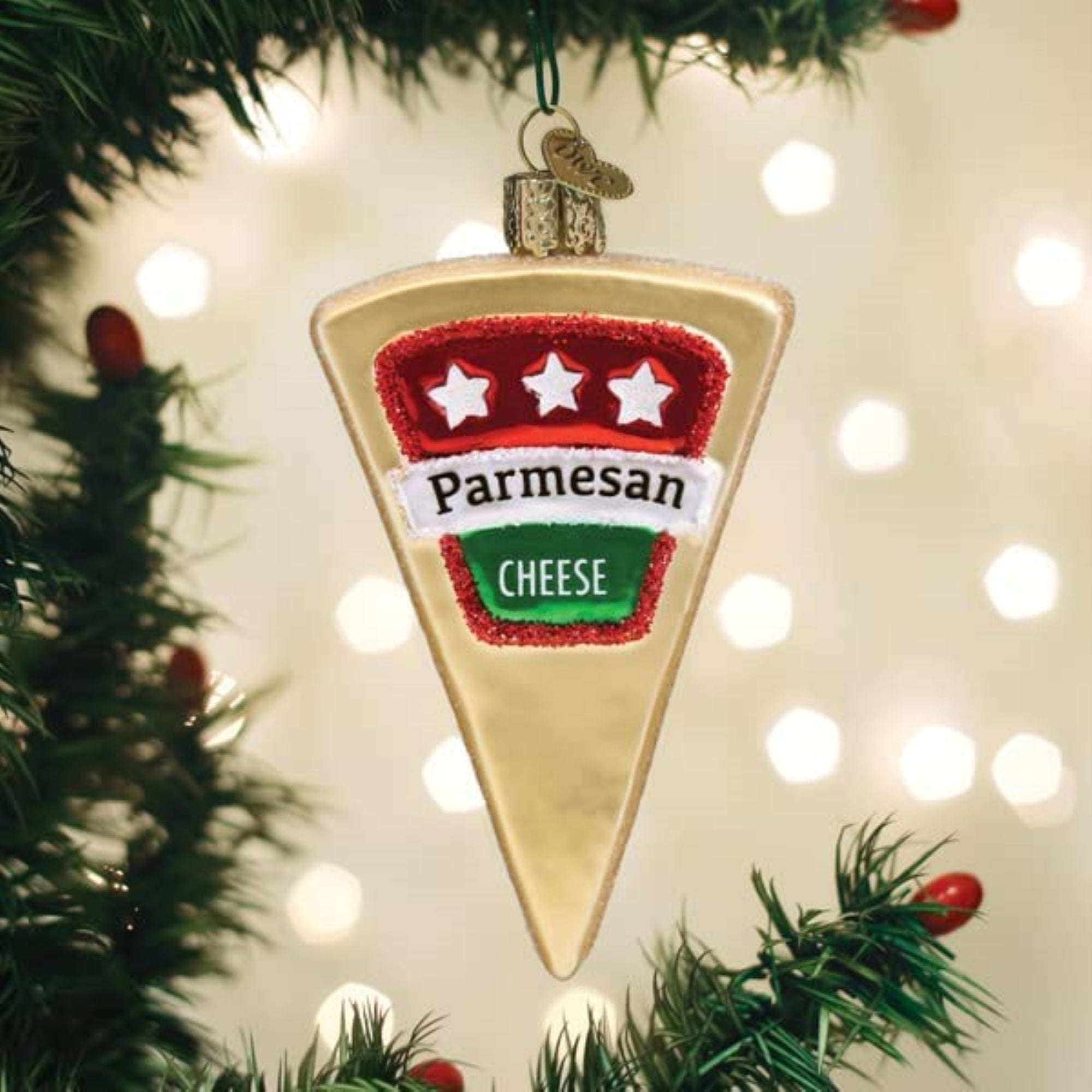 Old World Christmas Glass Blown Tree Ornament, Parmesan Cheese