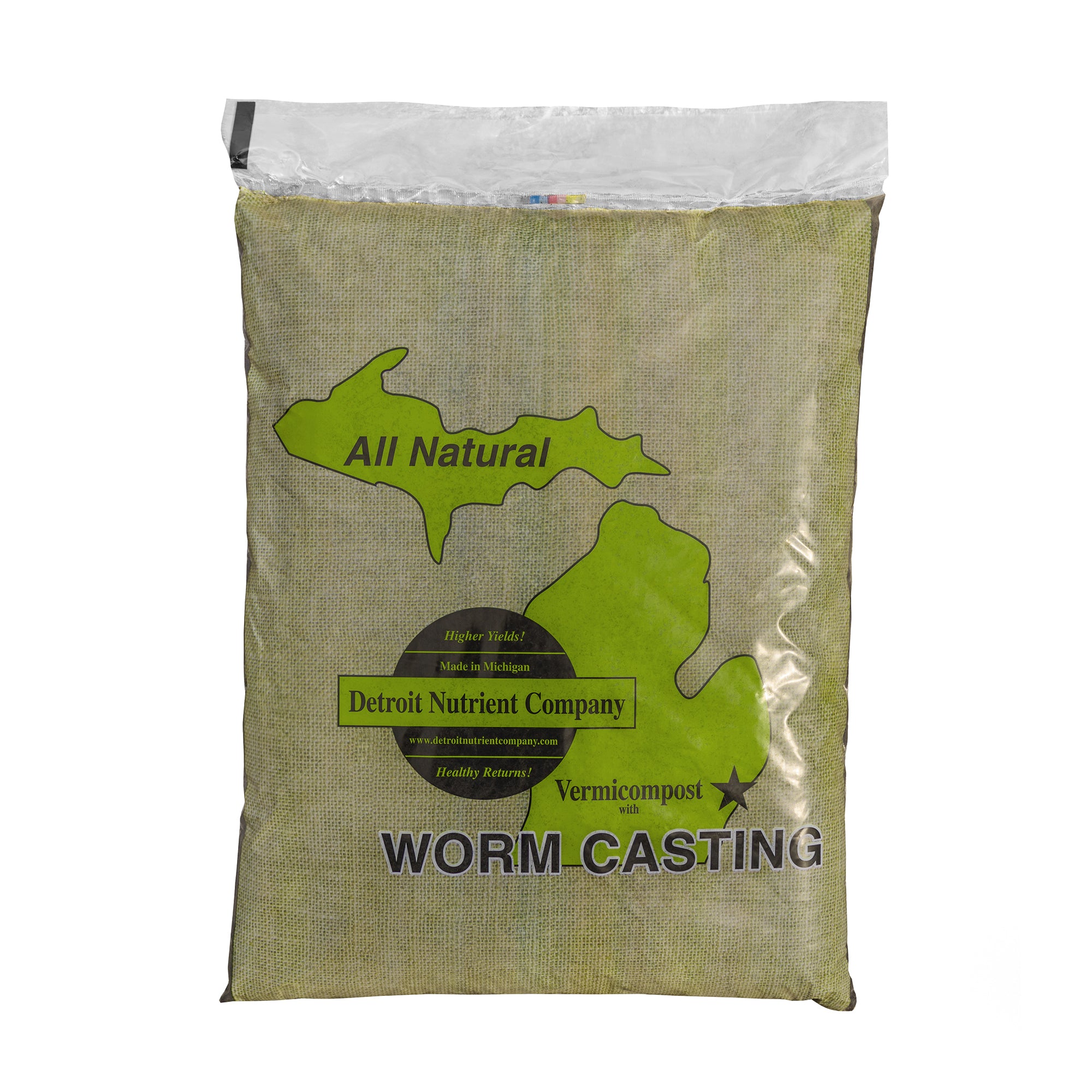 Detroit Nutrient Company All Natural Vermicompost Worm Castings, 25 Pounds