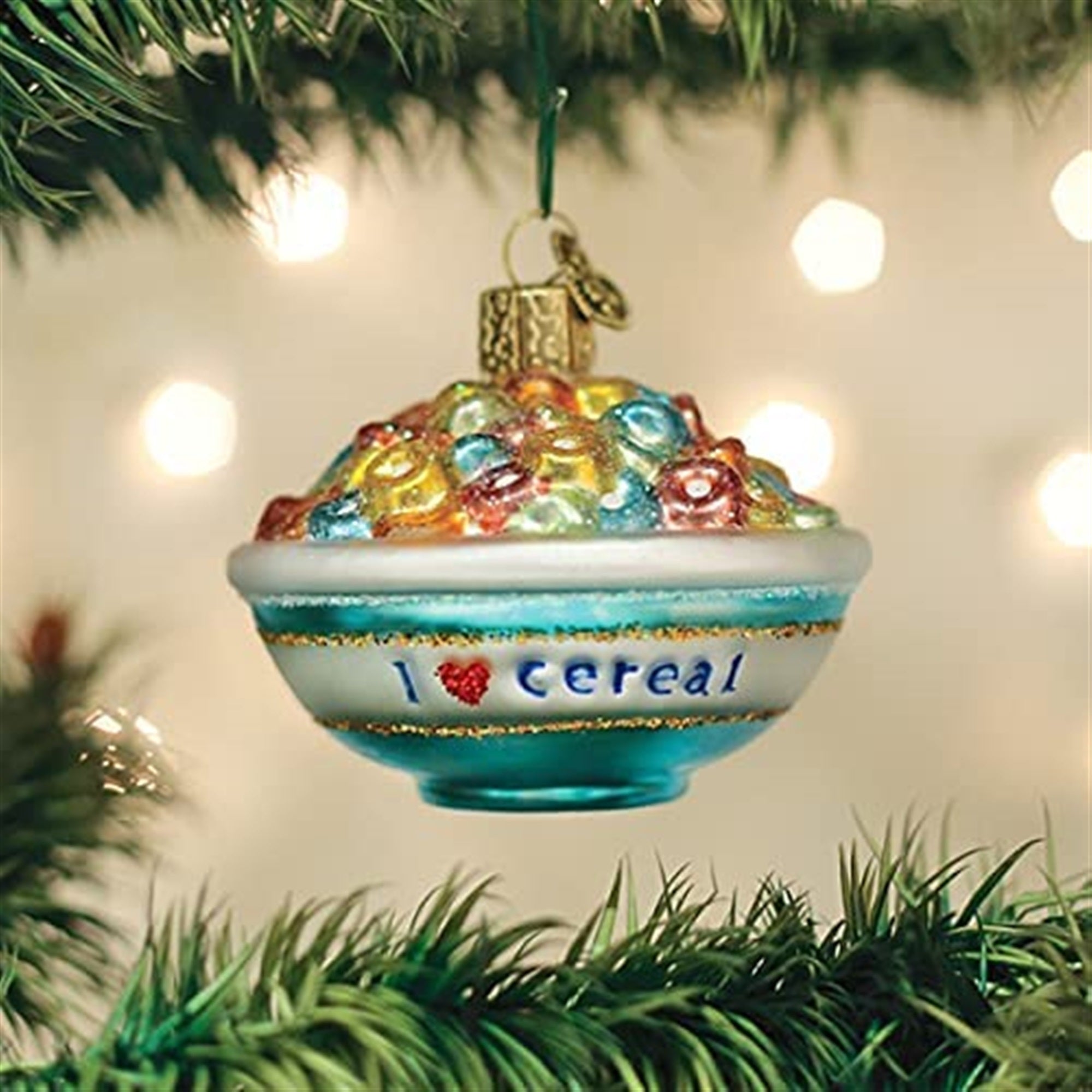 Old World Christmas Glass Blown Ornament, Bowl of Cereal