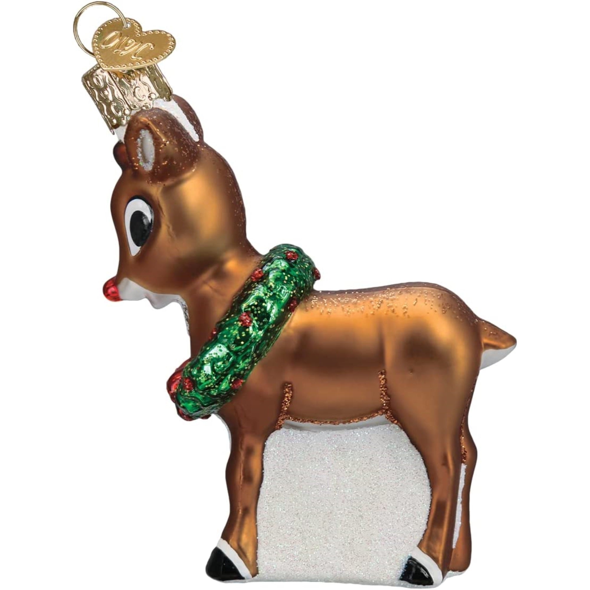 Old World Blown Glass Christmas Ornaments, Rudoph The Red-Nosed Reindeer