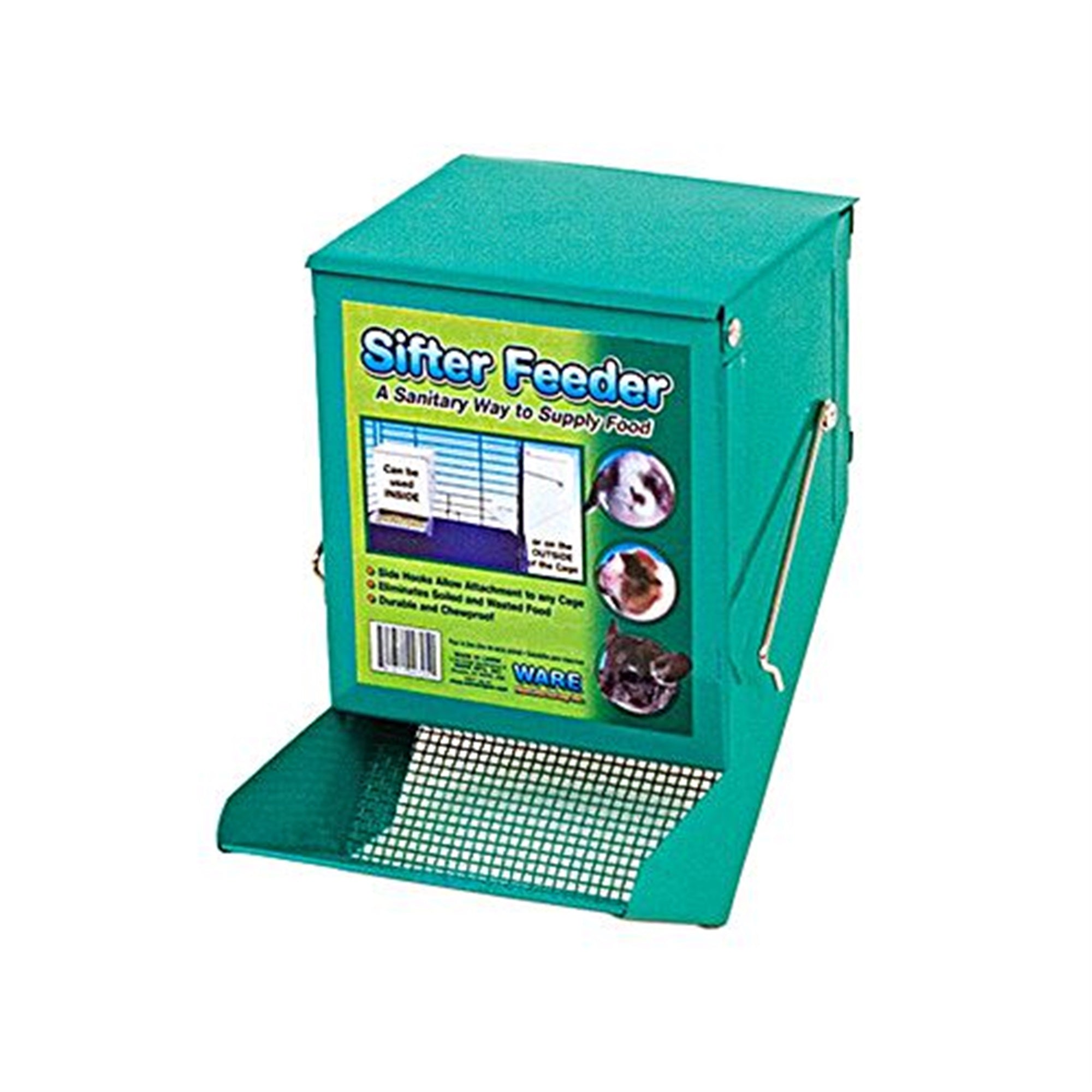 Ware Manufacturing Sifter Pet Feeder with Lid, Assorted Colors (Pack of 1)