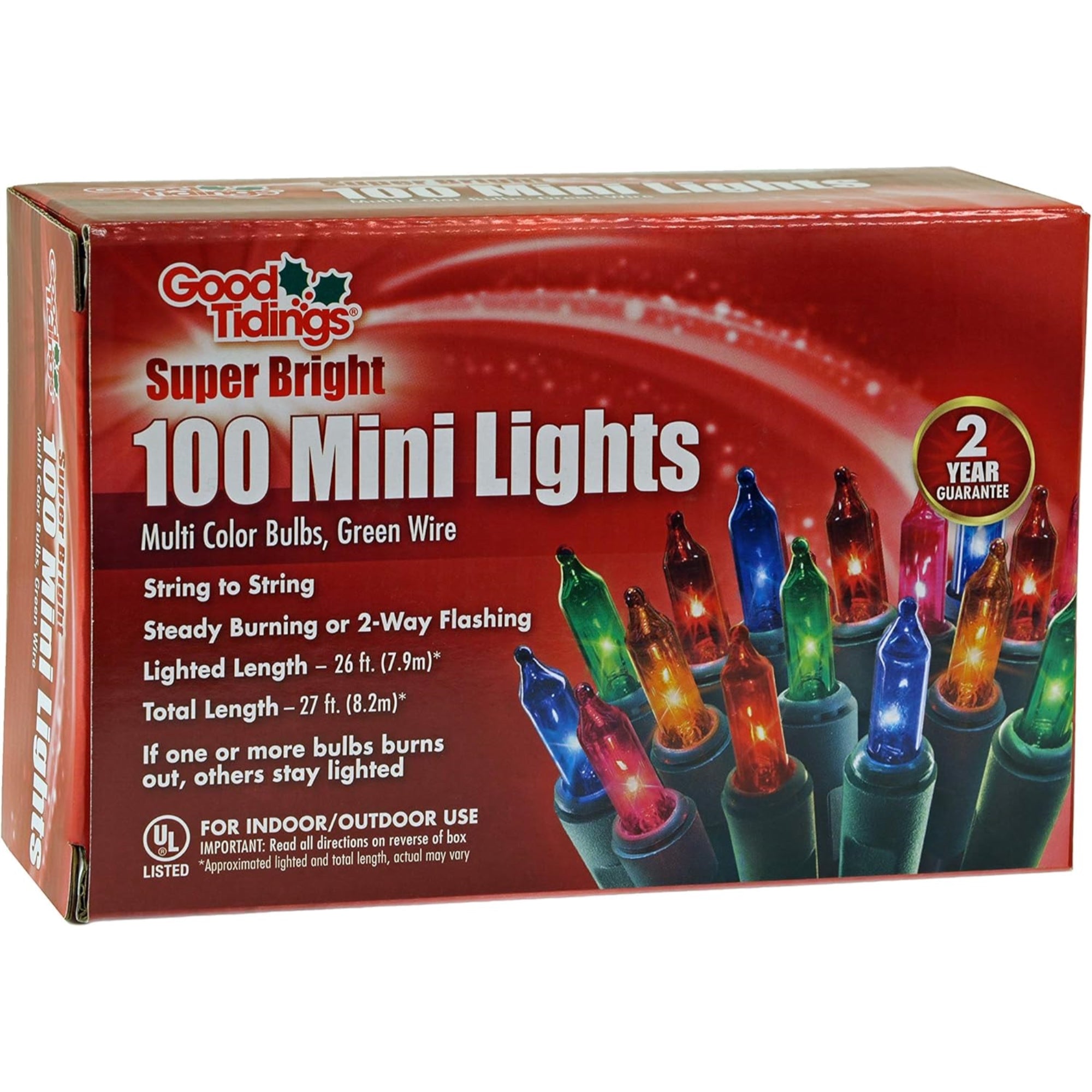 Good Tidings SuperBright Christmas String Light Set, Multicolor
