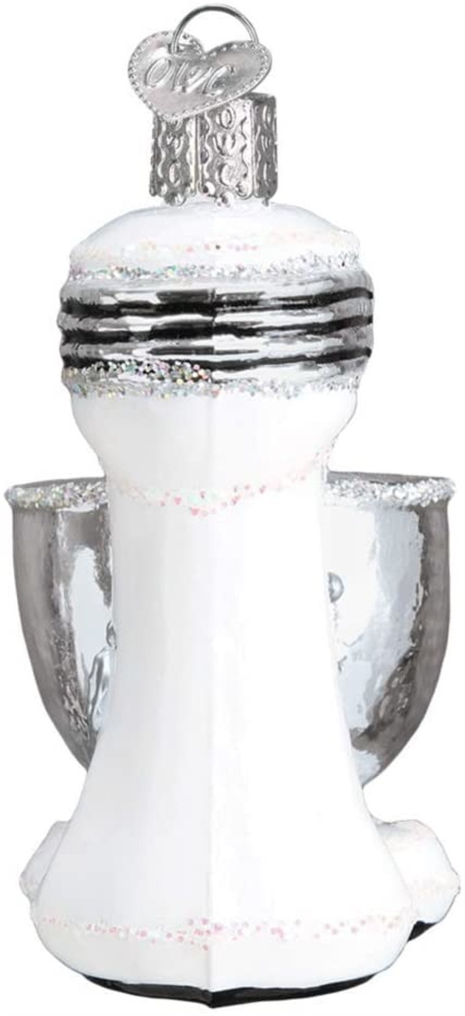 Old World Christmas White Electric Mixer Glass Blown Ornament