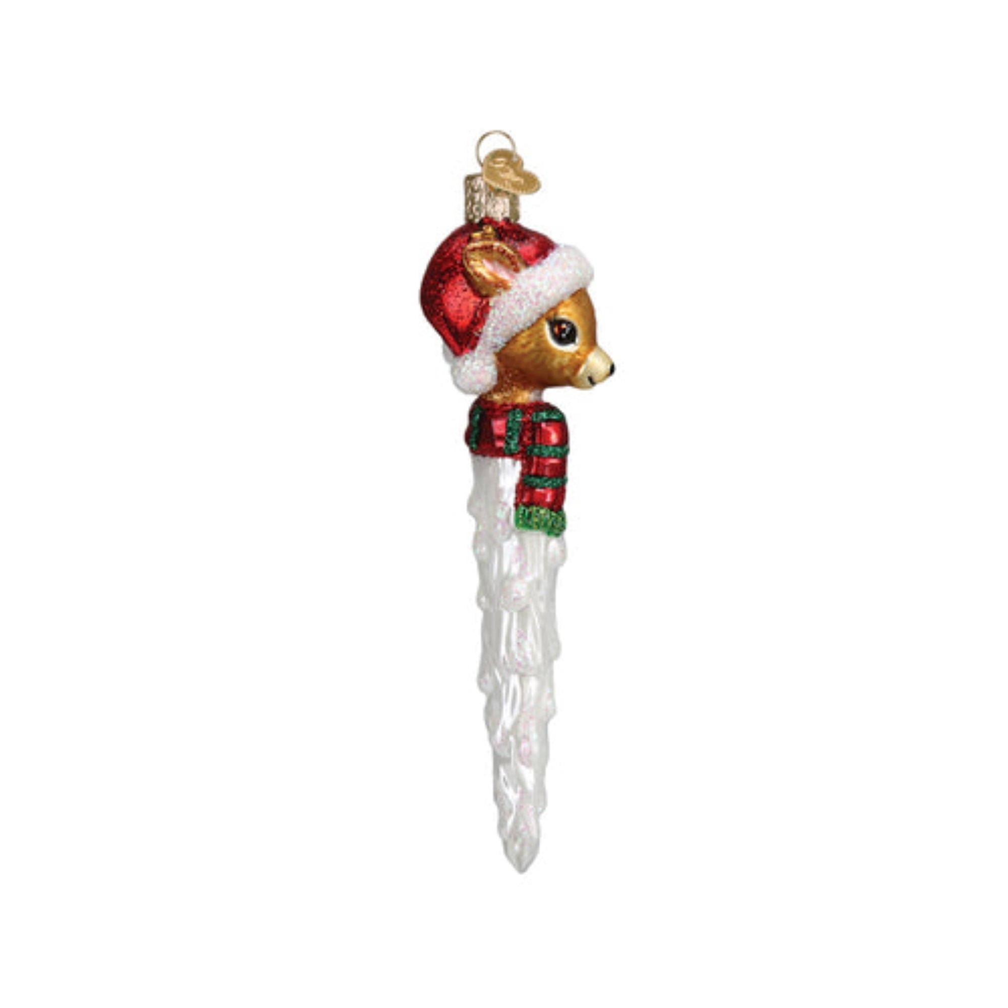 Old World Christmas Reindeer Icicle Blown Glass Holiday Ornament For Tree