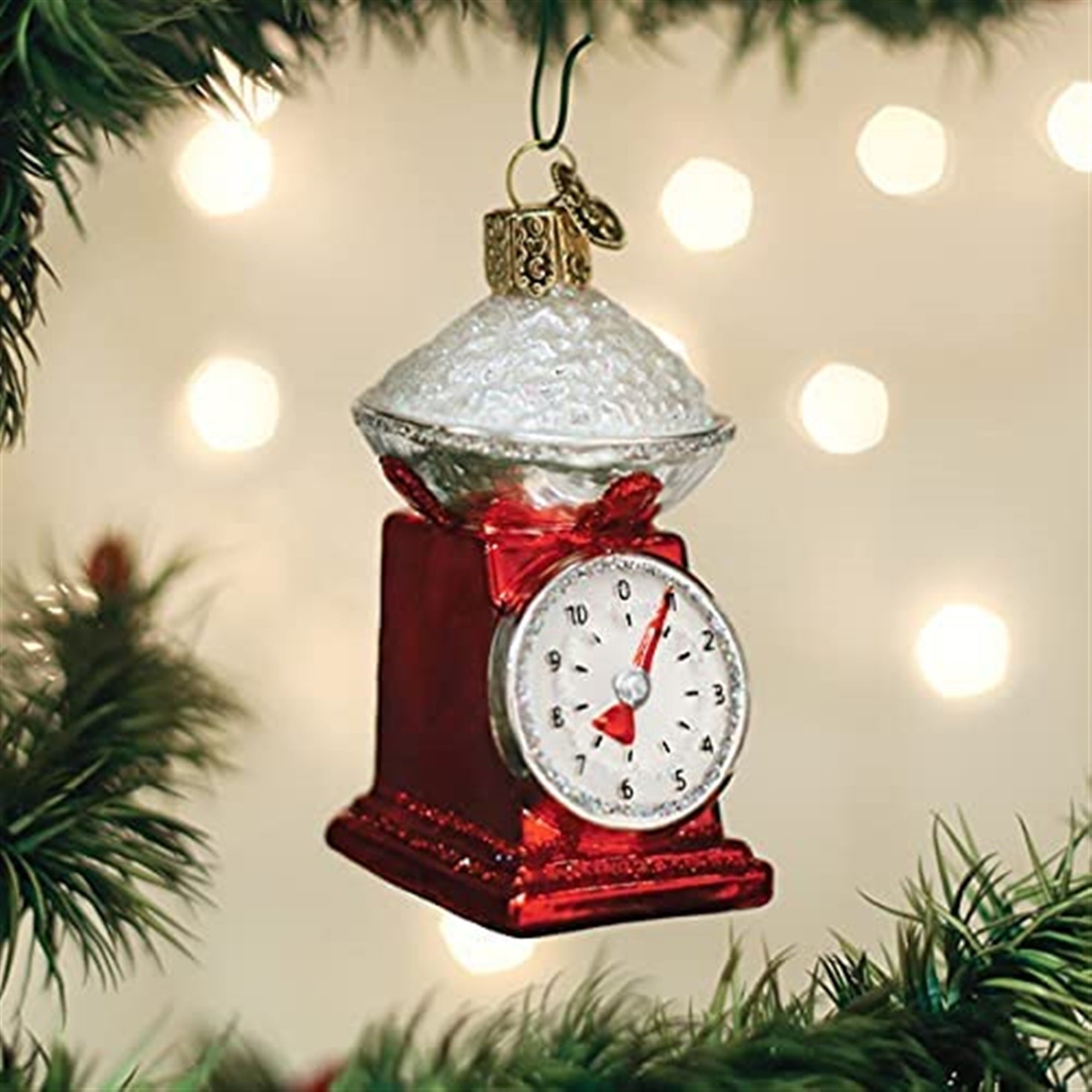 Old World Christmas Glass Blown Ornament, Kitchen Scale