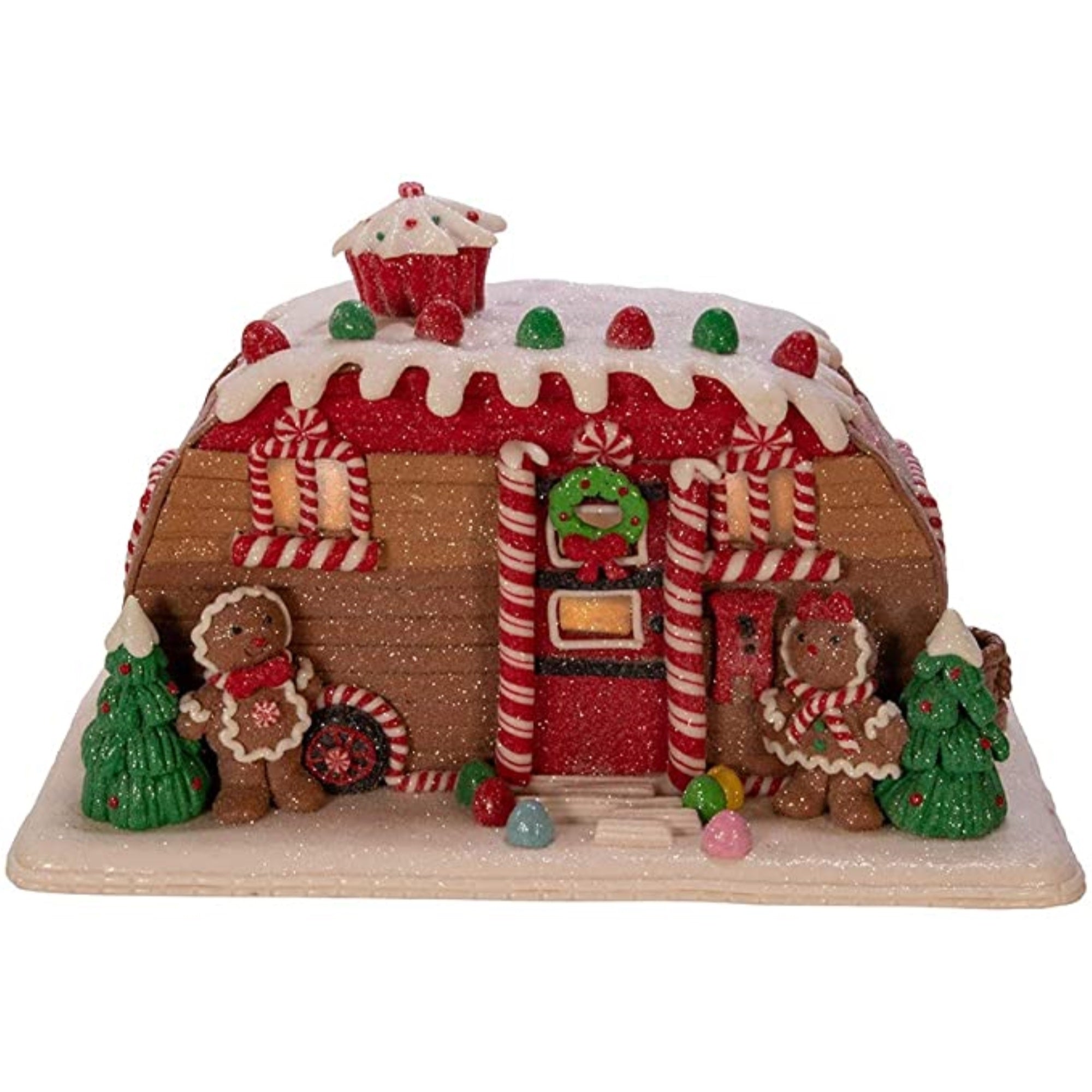 Kurt S. Adler Gingerbread Camper House Table Piece, 6"