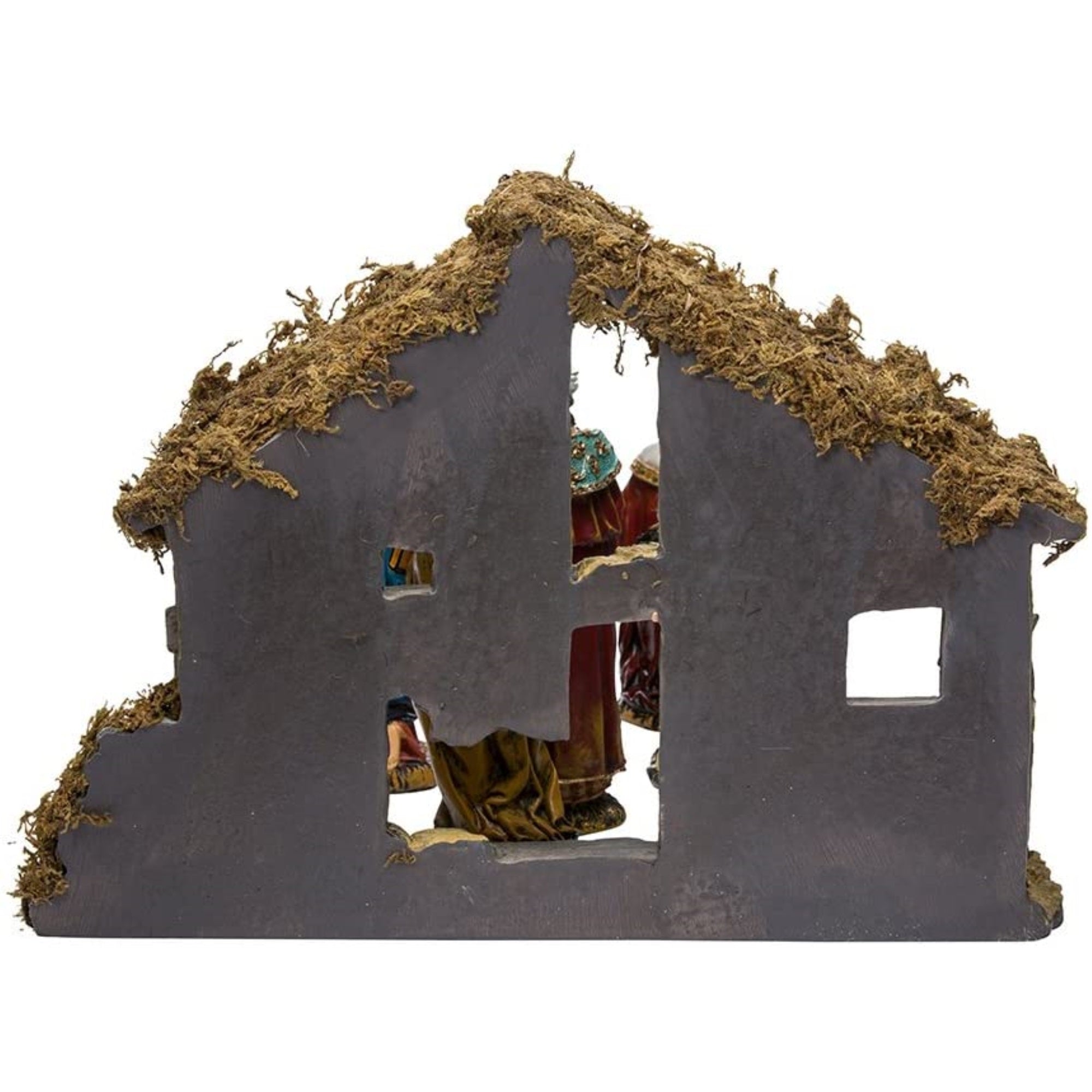 Kurt Adler Nativity Set With Stable, 7-Piece Figurine Set