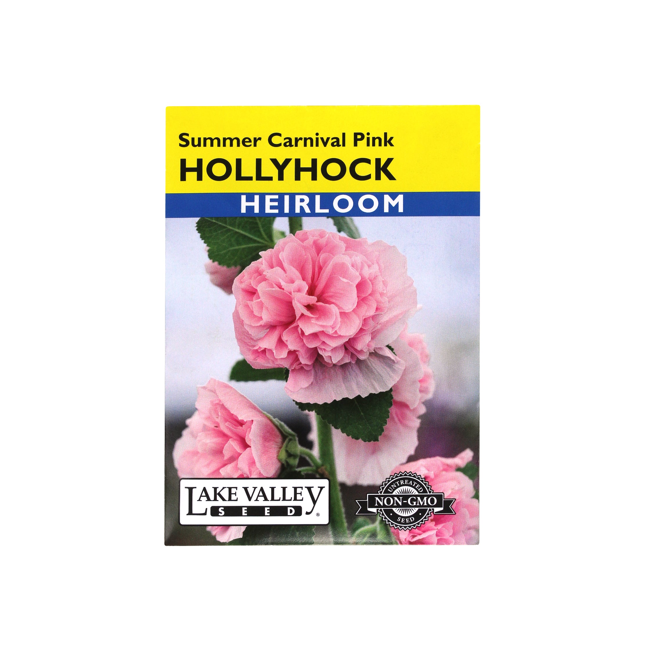 Lake Valley Seed Summer Carnival Pink Heirloom Hollyhock, 0.50g
