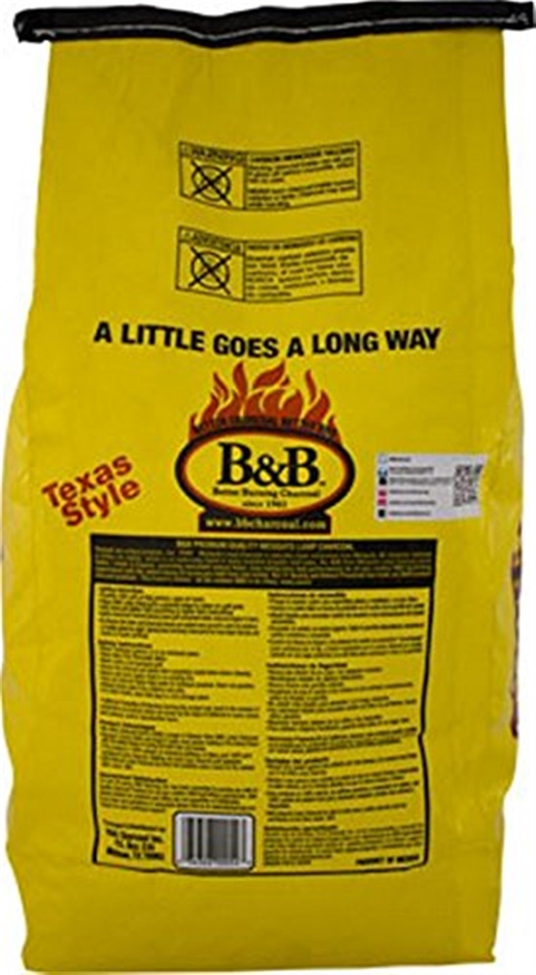 B & B Charcoal All-Natural Mesquite Lump Charcoal, 20lbs
