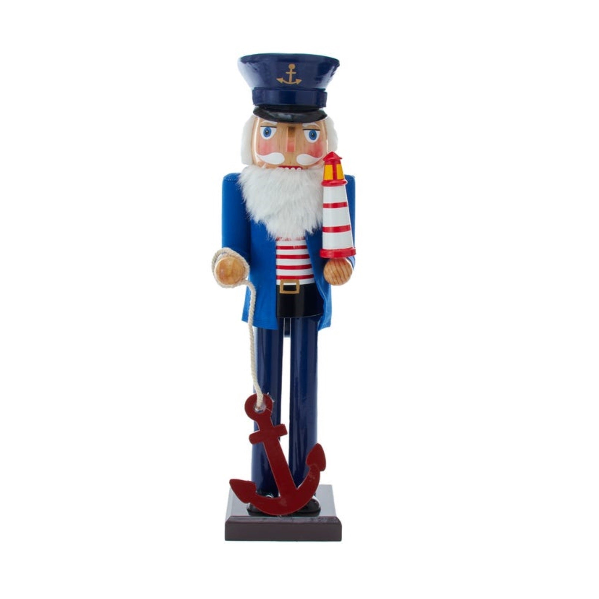 Kurt Adler Wooden Sailor Nutcracker with Anchor, 15"