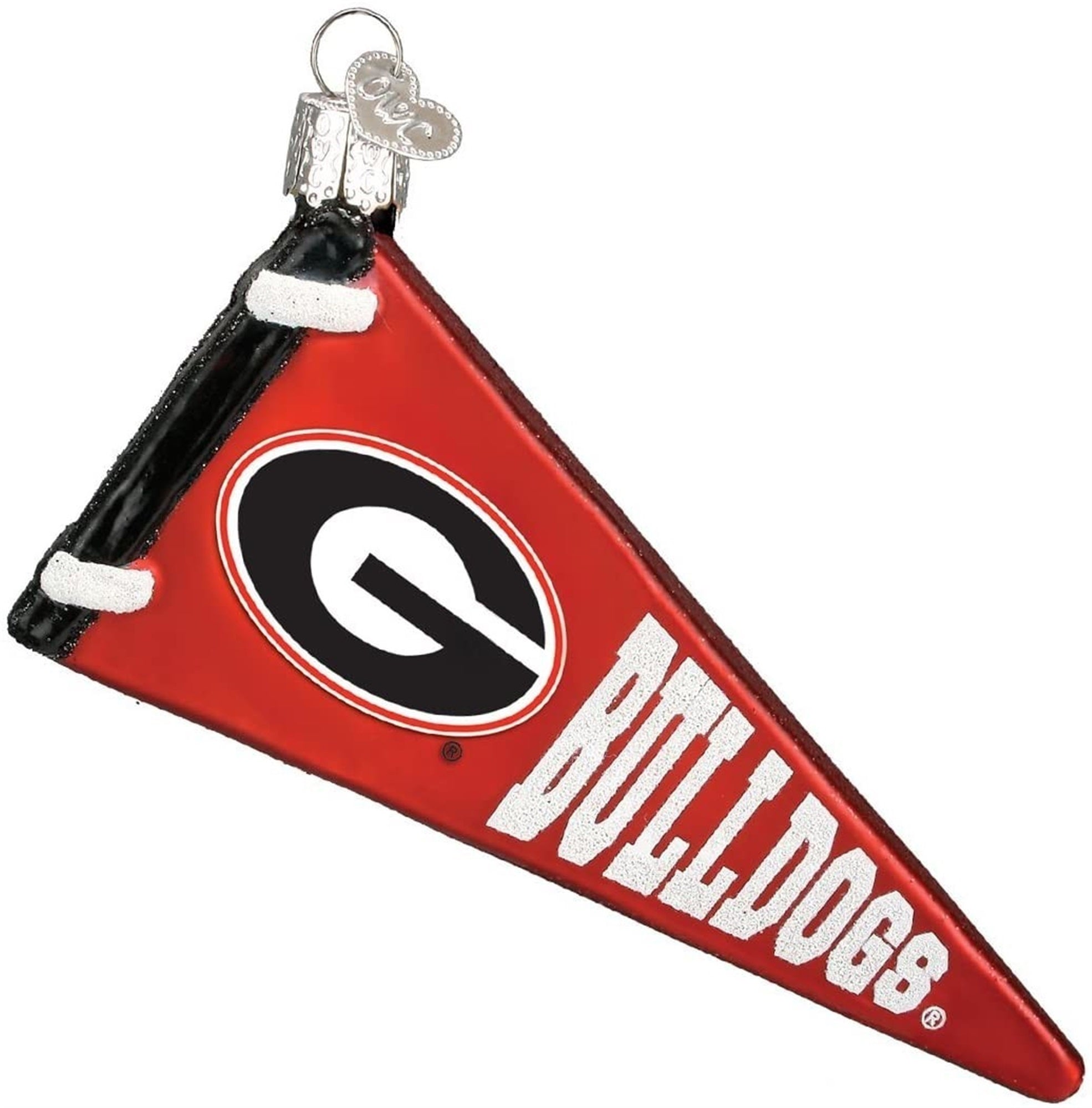 Old World Christmas 62306 Glass Blown Georgia Pennant Ornament