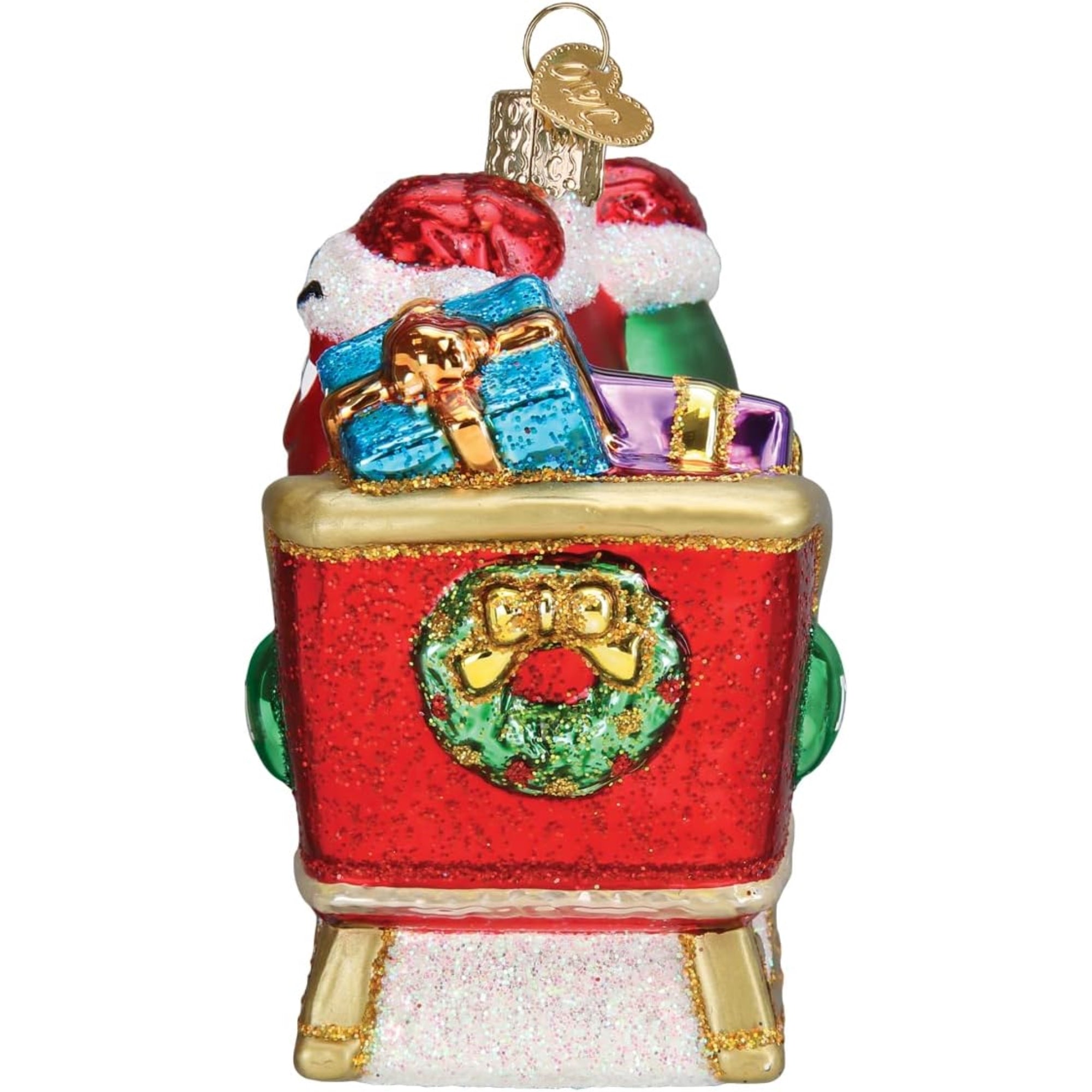 Old World Christmas M&M'S In Sleigh Blown Glass Holiday Ornament
