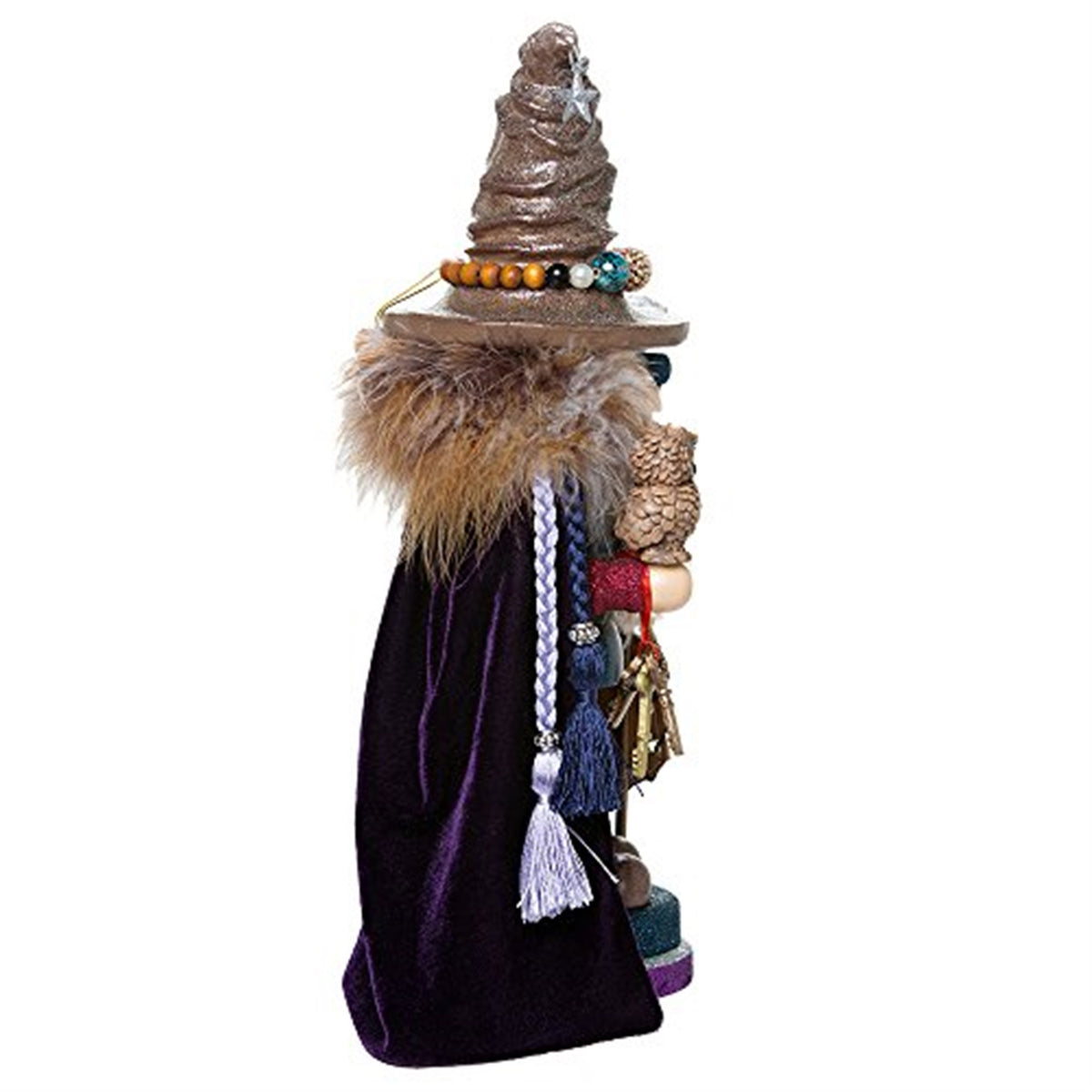 Kurt Adler Hollywood Wizard Nutcracker with Owl, 15 inch