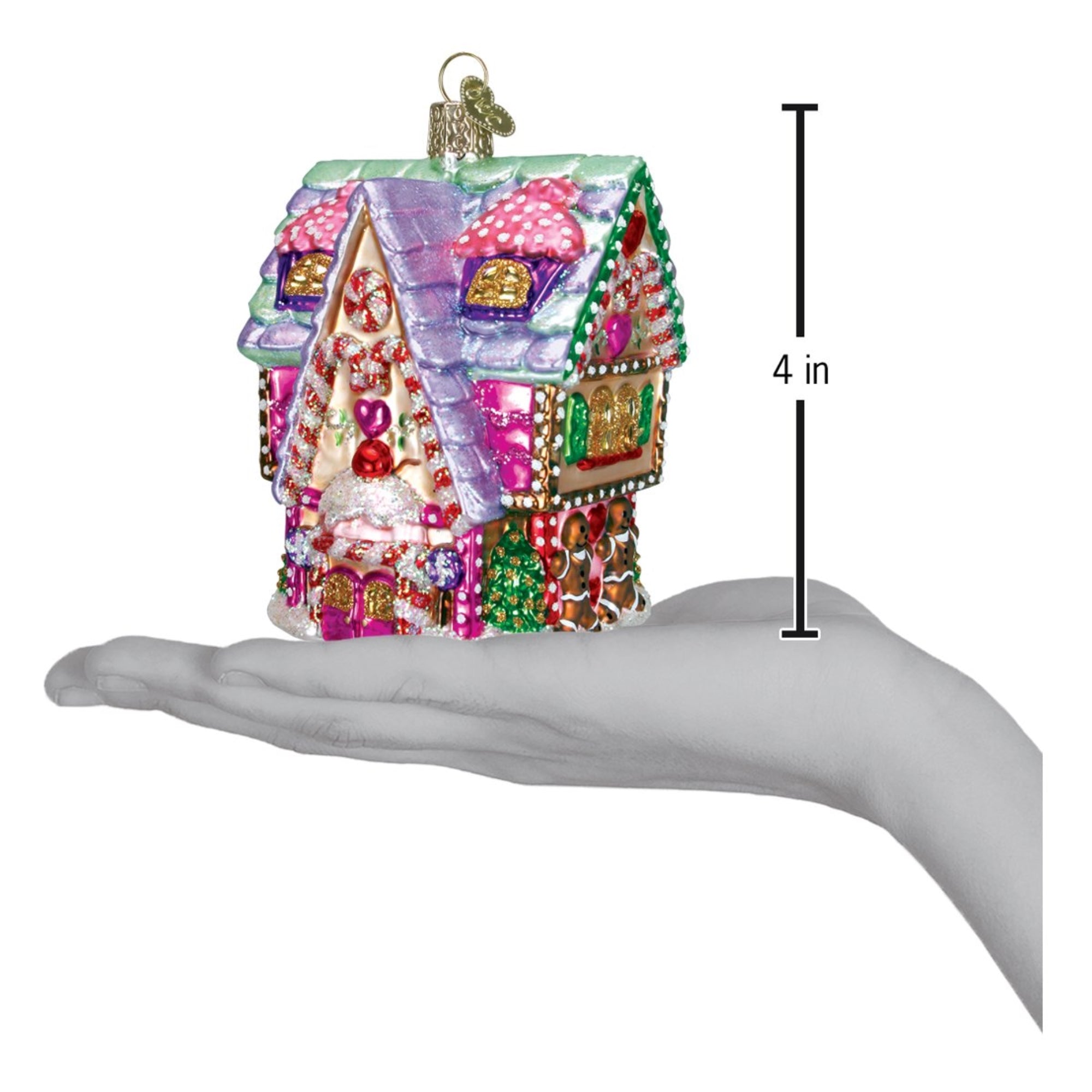 Old World Christmas Blown Glass Christmas Ornament, Cupcake Cottage