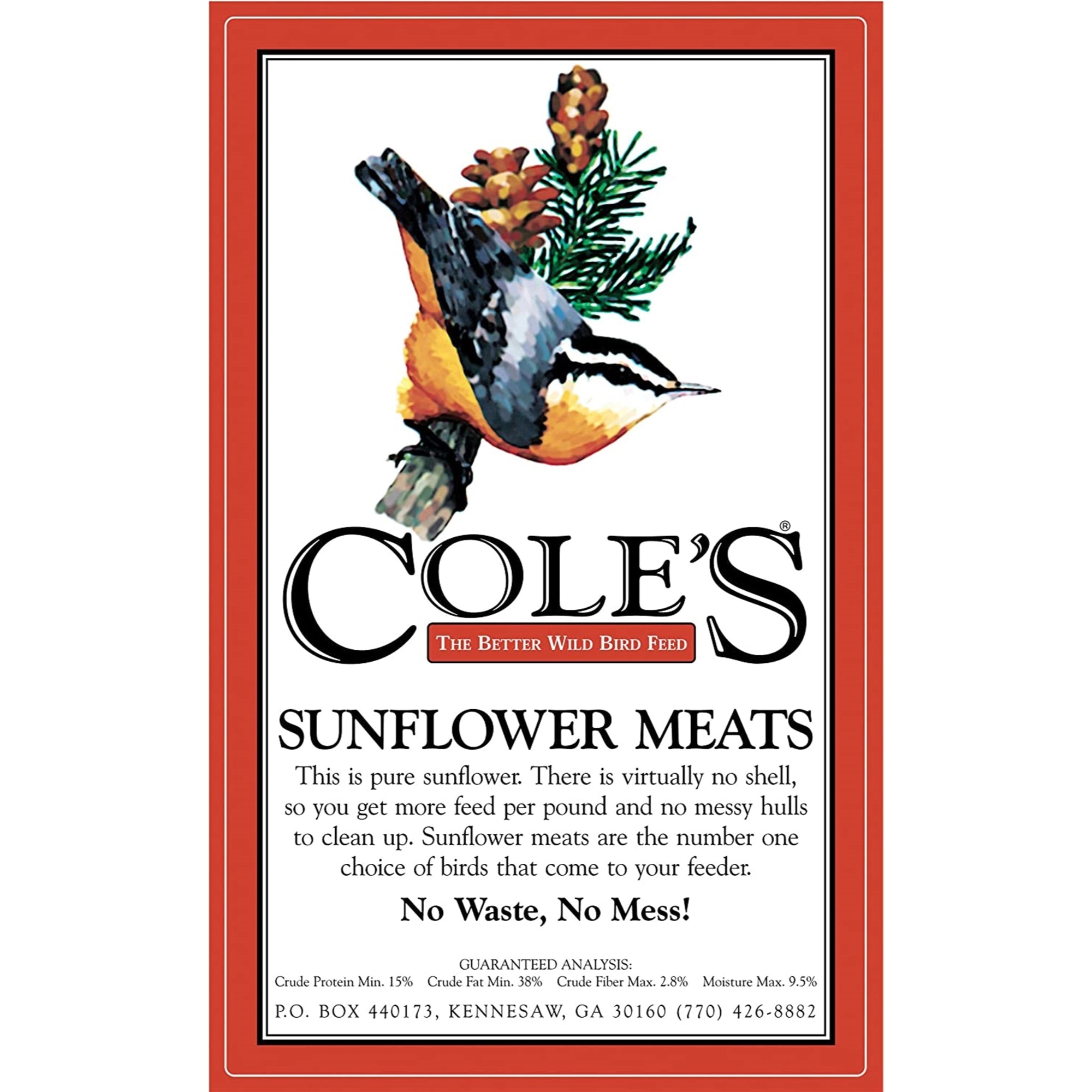 Cole's Sunflower Meats for Wild Bird Seed