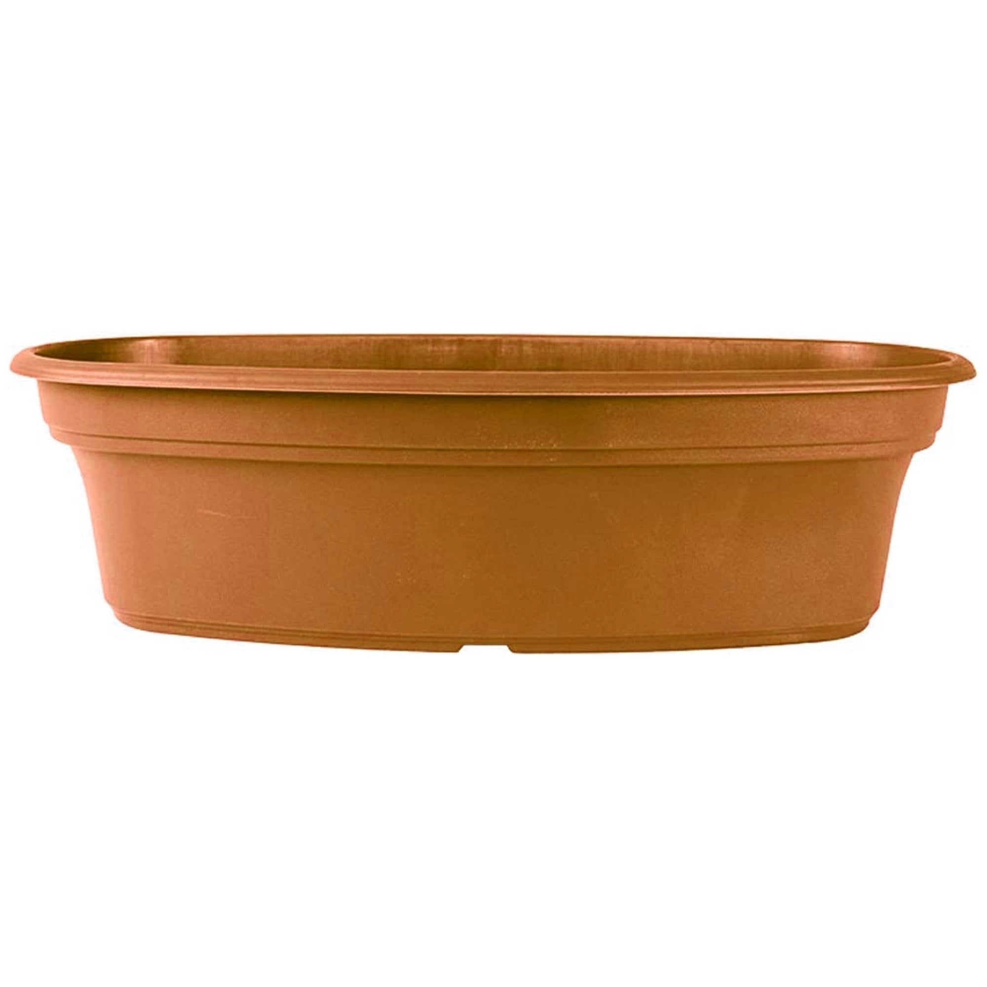 The HC Companies Panterra Oval Plastic Outdoor/Indoor Planter, Clay Colored, 12"
