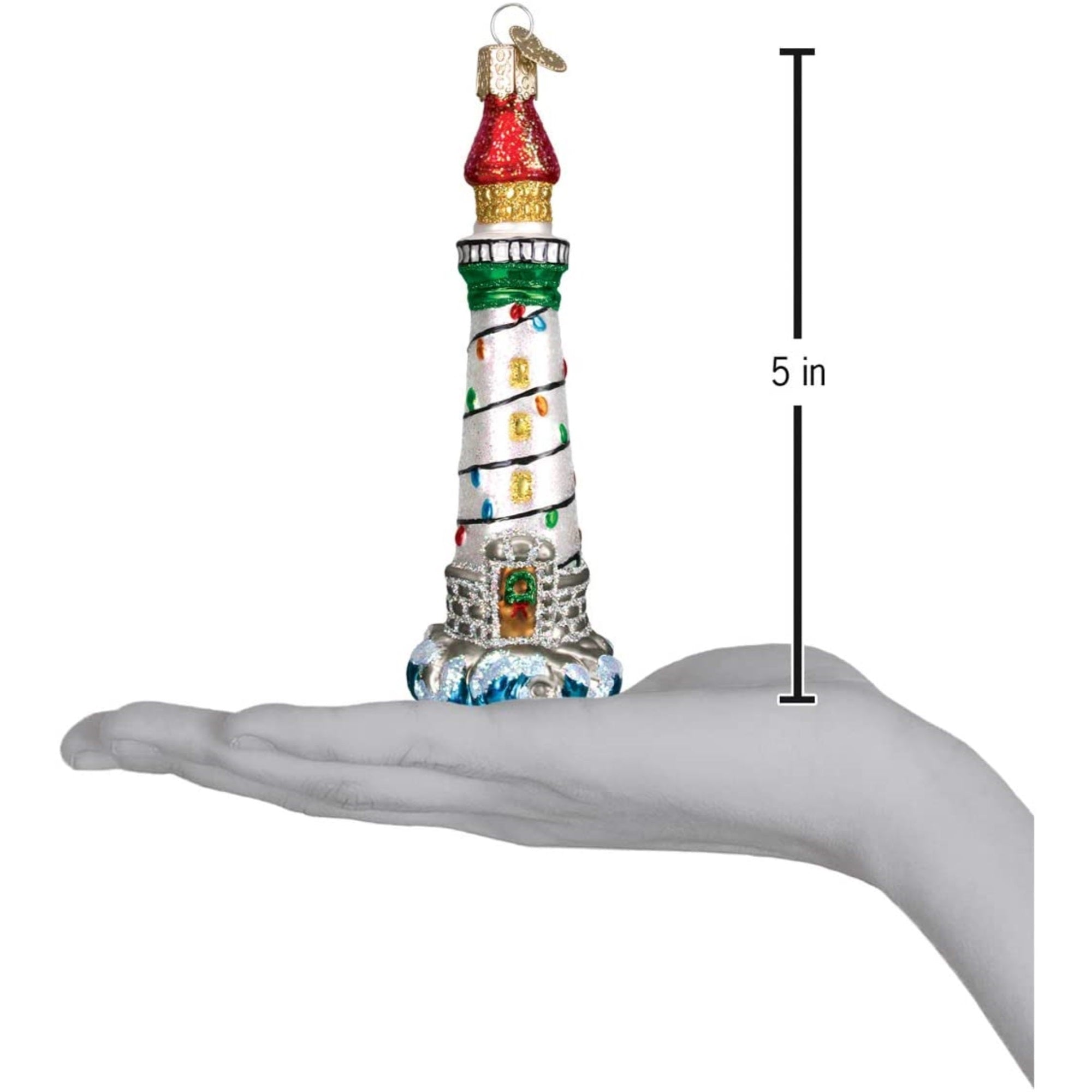 Old World Christmas Collection Glass Blown Ornaments Holiday Lighthouse