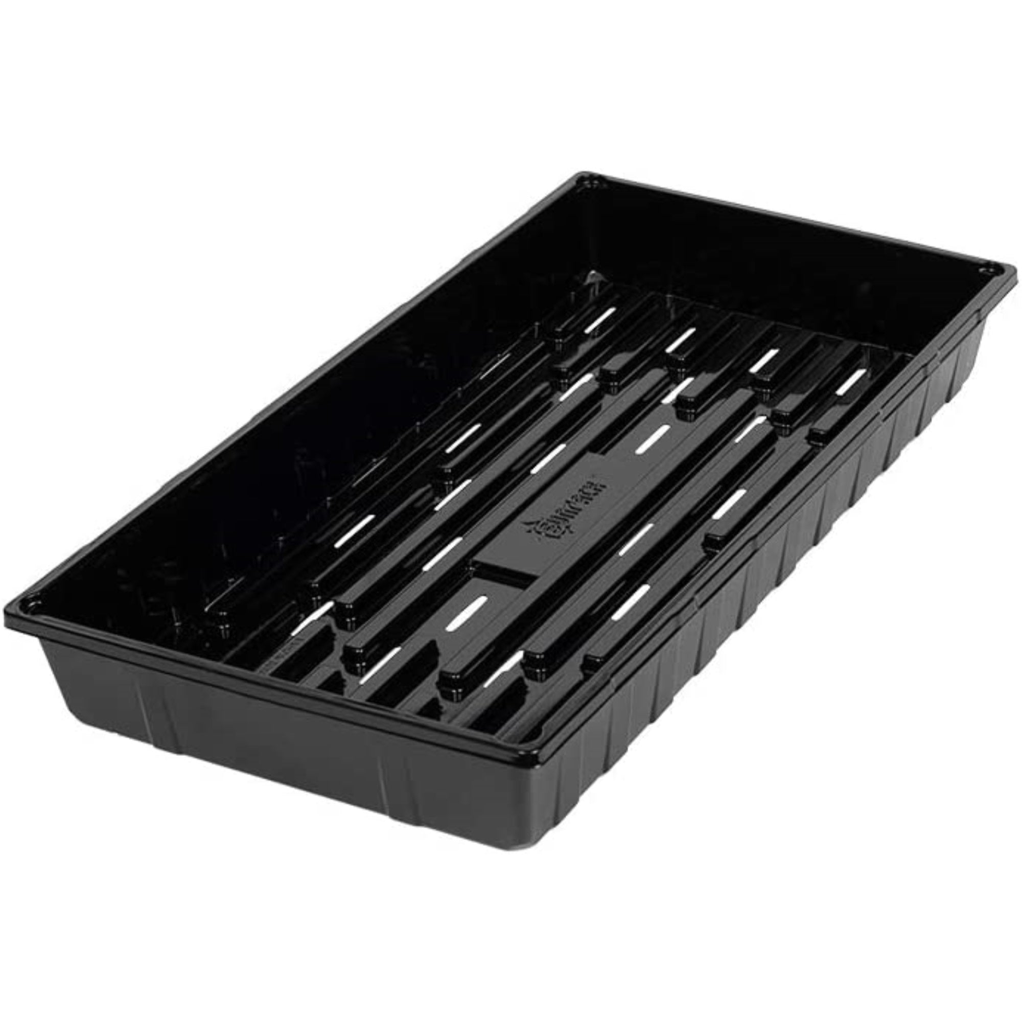 SunPack Products Food Grade & BPA Free Tray with Drain Holes, Black 10" x 20"