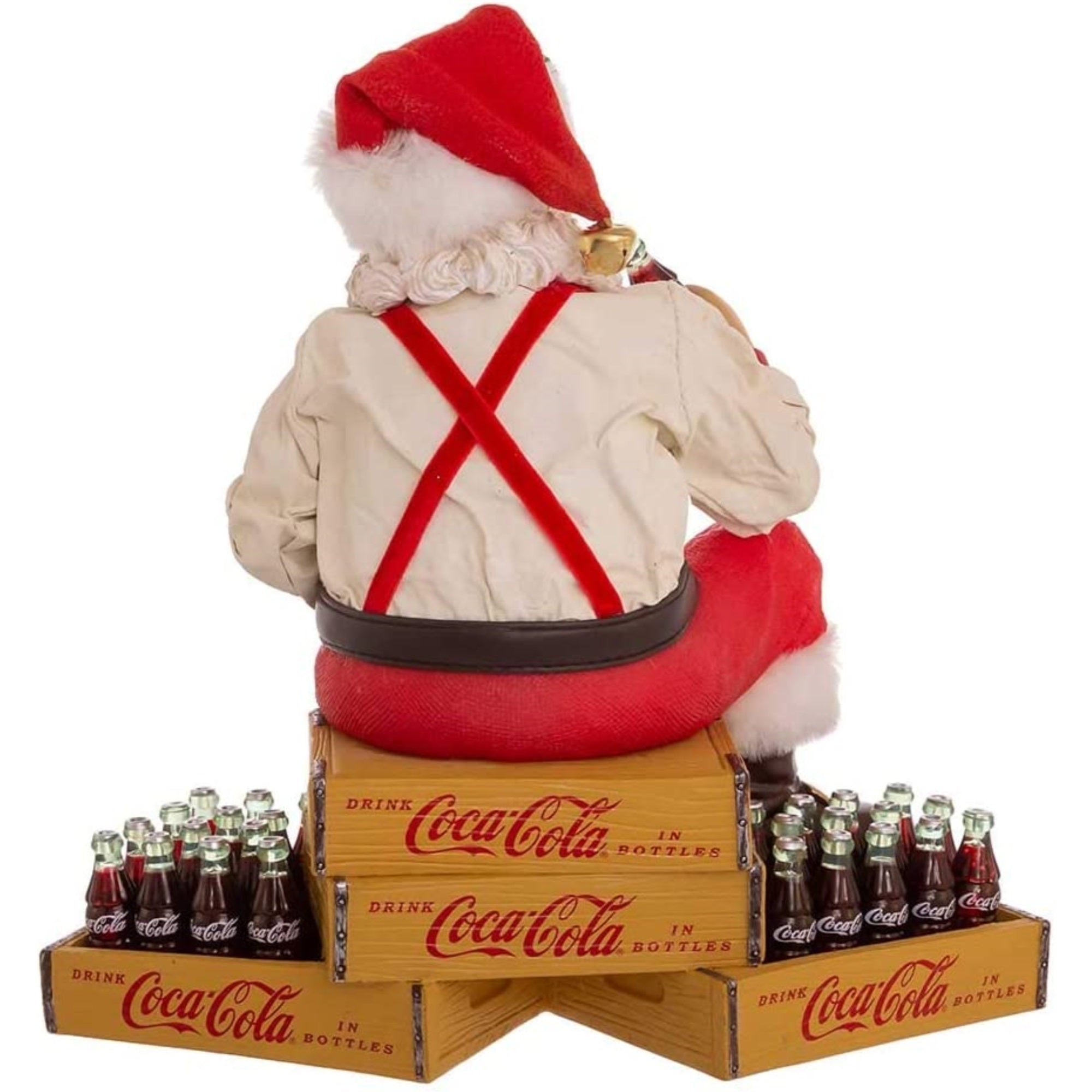 Kurt Adler Fabriché Collection, Coca-Cola Santa Sitting on Crates, 9"