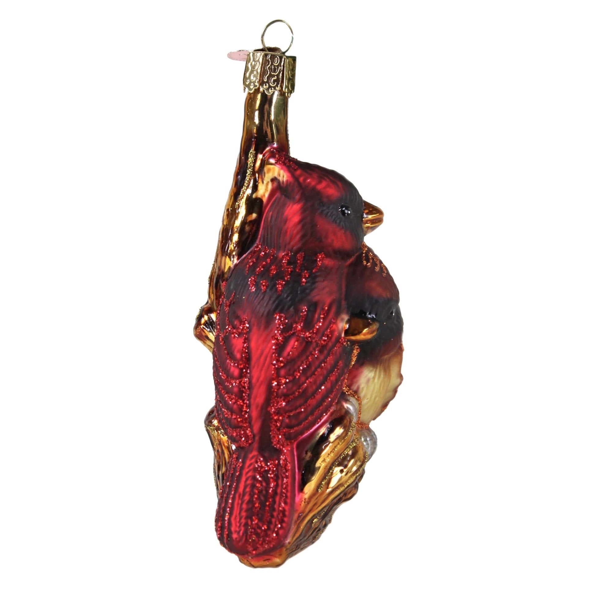 Old World Christmas Glass Blown Ornament, Pair of Cardinals