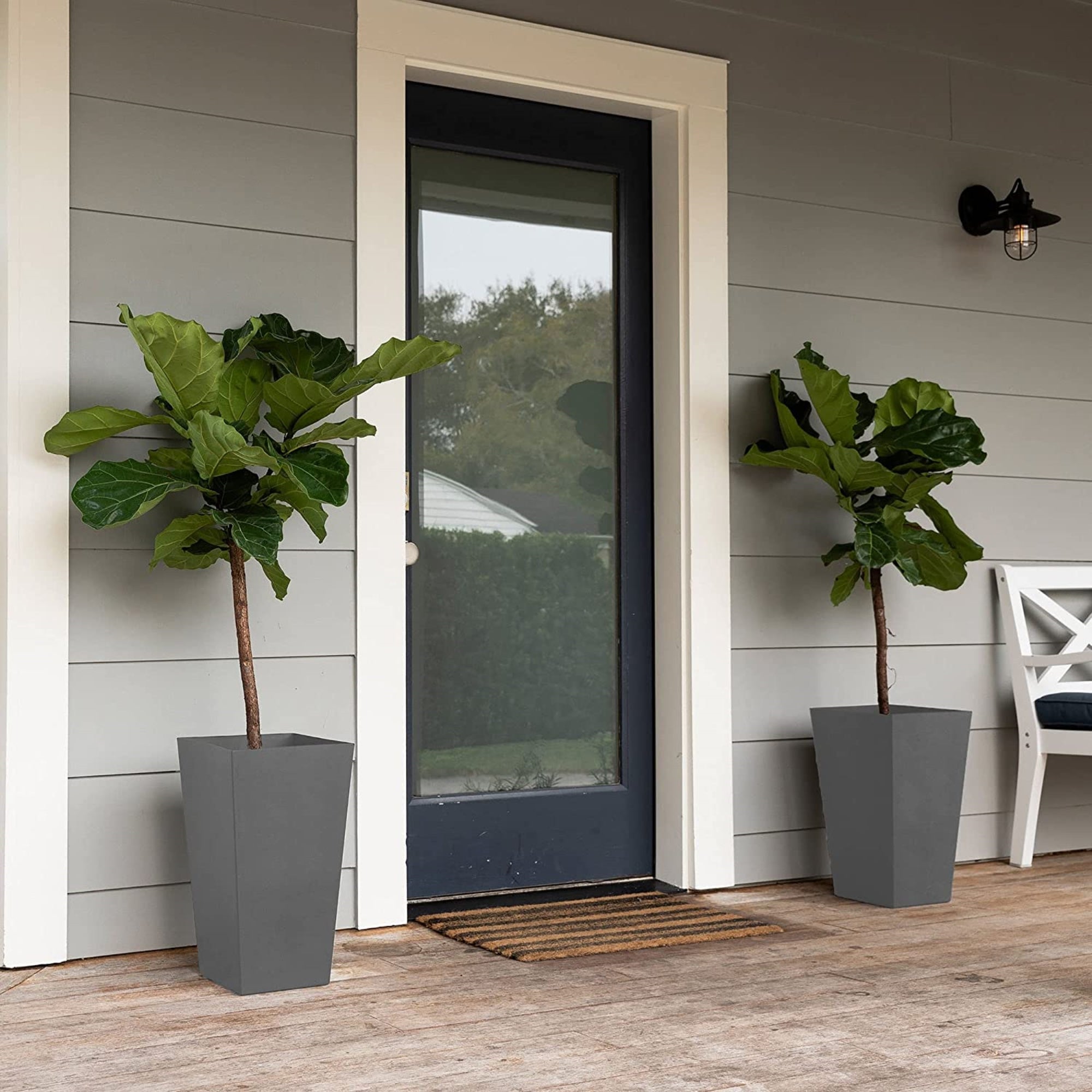 Bloem Finley Indoor/Outdoor Plastic Square Planter, 12" x 20"