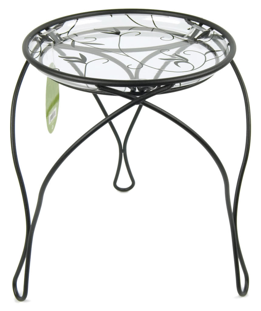 Plastec The Elegance Plant Stand, Black, 13"
