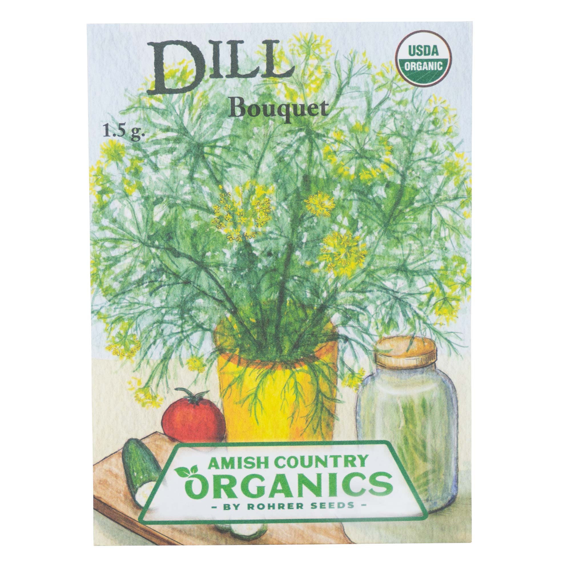 Rohrer's Seed Dill Bouquet Organic Seeds, 1.5 Gram Packet