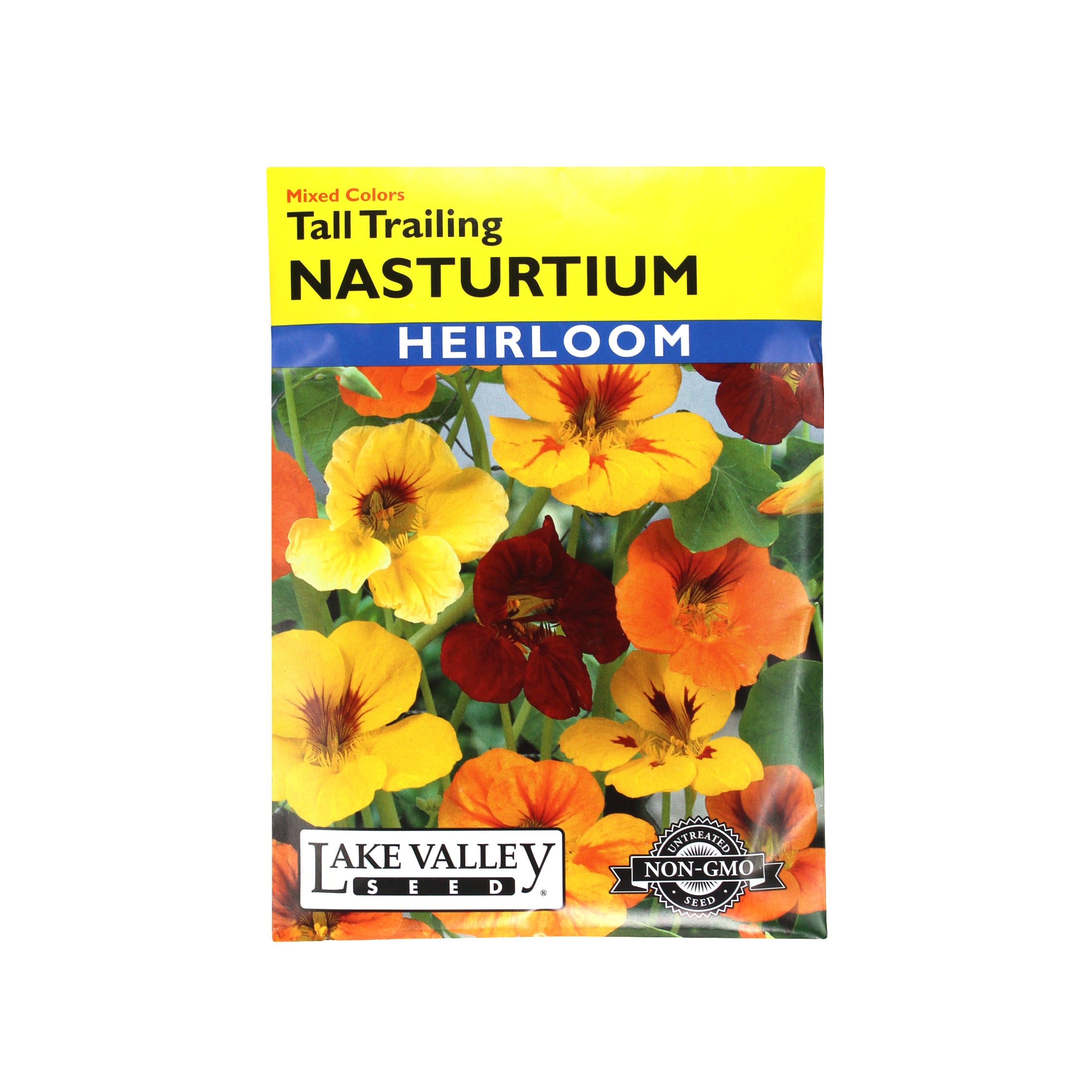 Lake Valley Seed Nasturtium, Tall Trailing Mixed Colors, 3g