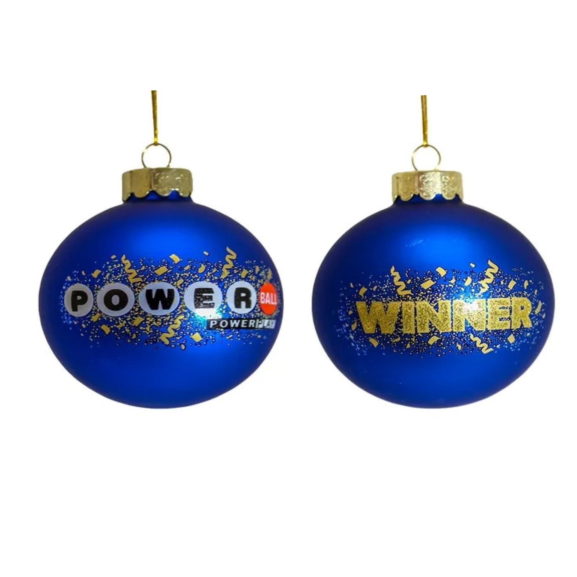 Kurt Adler Glass Ornament, Power Ball Winner, 3.15"