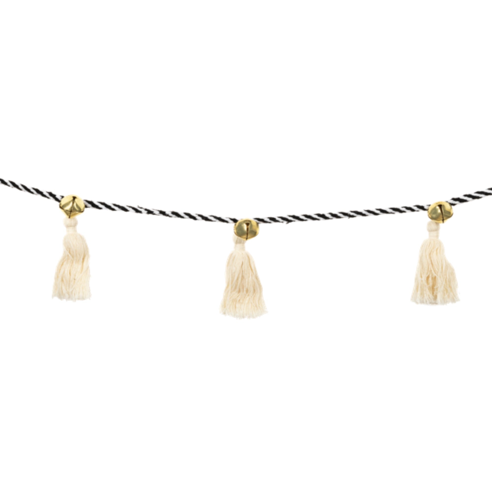 Ganz Holiday Decorations, Tassel with Jingle Bell Garland, 72"