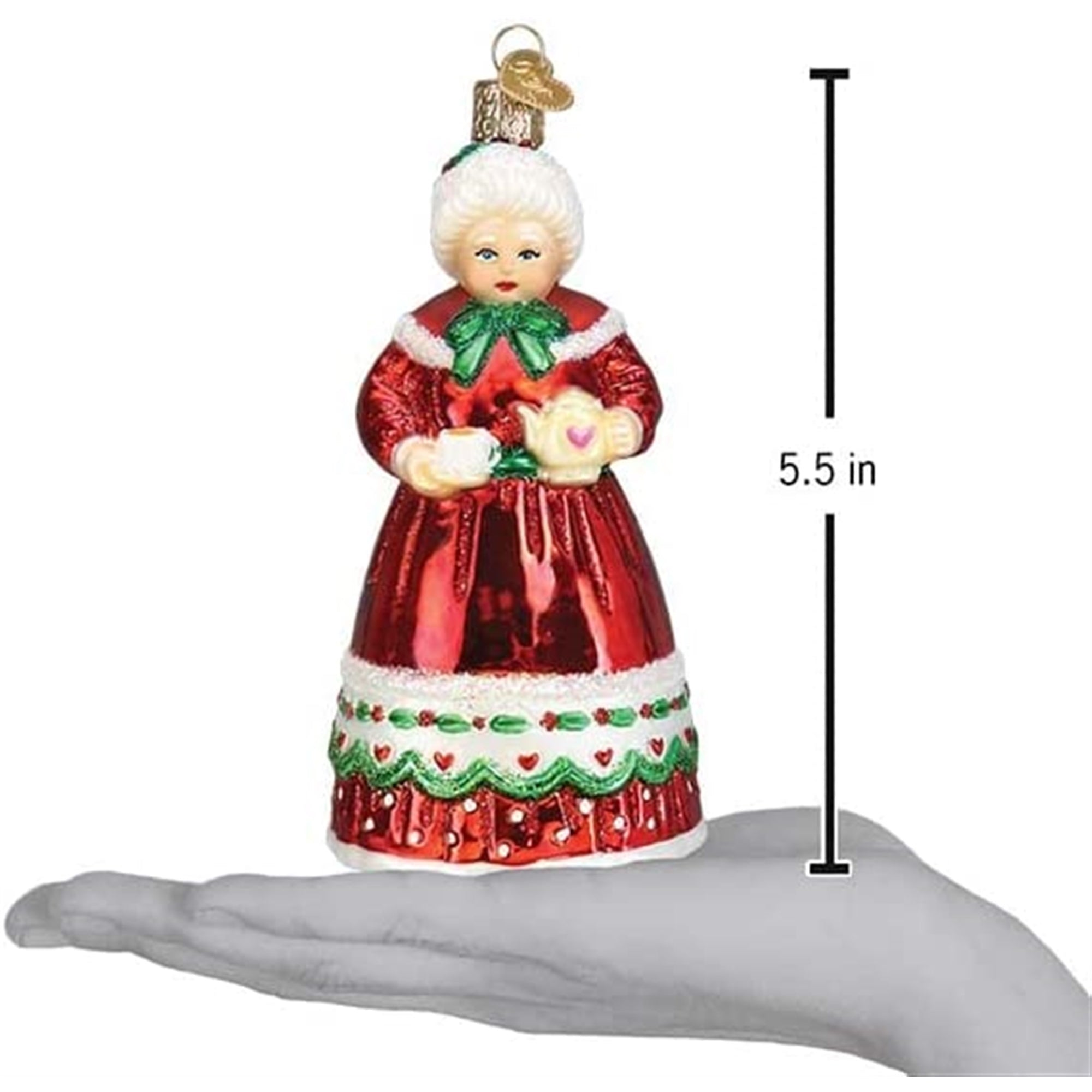 Old World Christmas Blown Glass Christmas Ornament, Mrs. Claus
