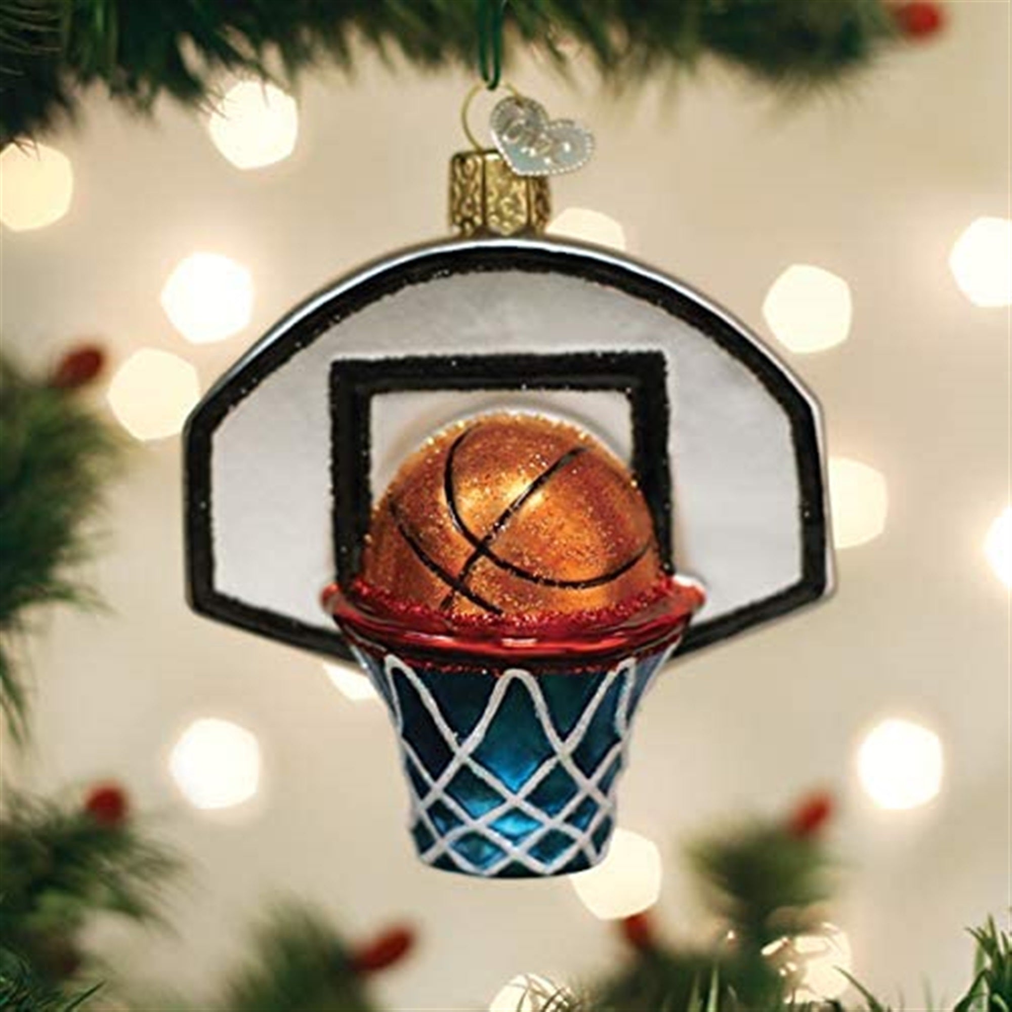 Old World Christmas Ornaments Basketball Hoop Glass Blown Ornaments for Christmas Tree