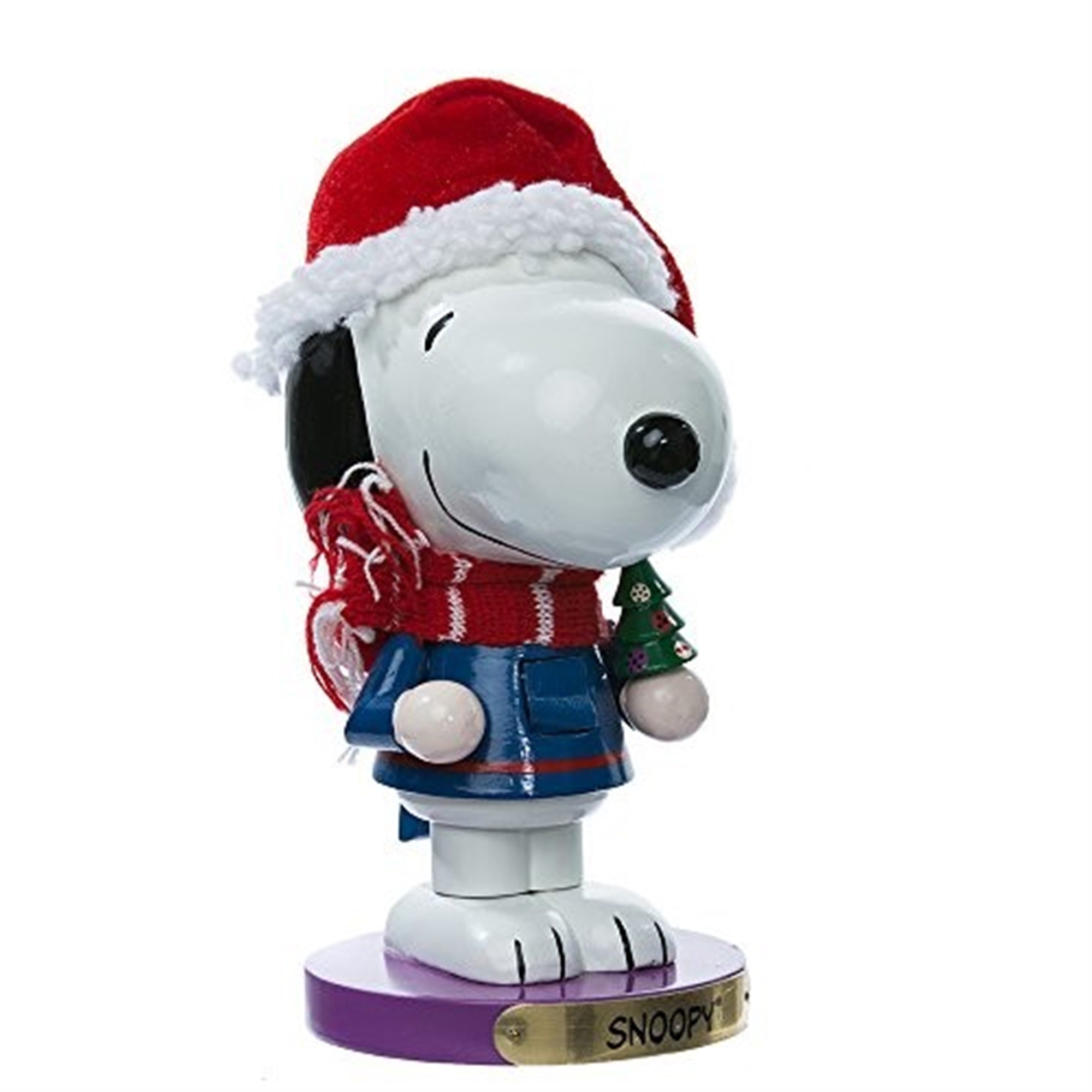 Kurt Adler Nutcracker Collection, Peanuts Snoopy in Santa Hat Nutcracker, 10"