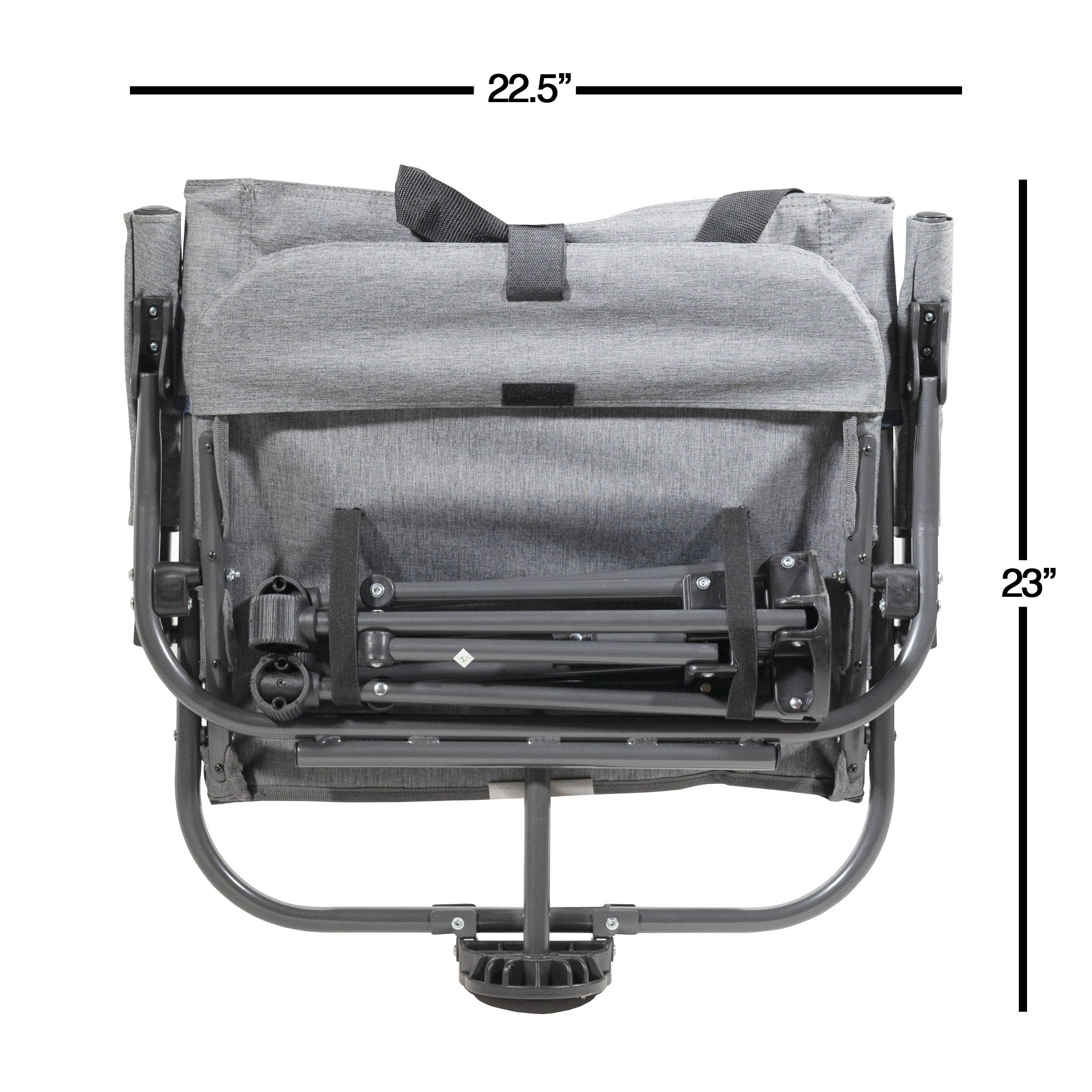 Zenithen Outdoor/Indoor Folding Portable Lawn 360 Swivel Bag Chair with Armrests, Grey