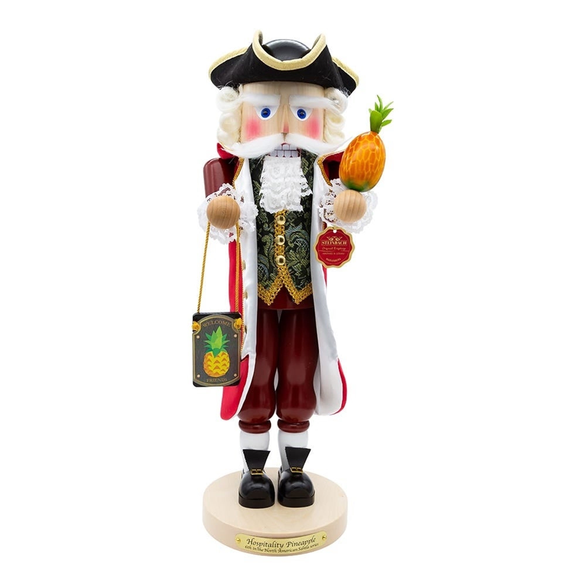 Kurt Adler Steinbach Hospitality Pineapple Nutcracker, 18.7"
