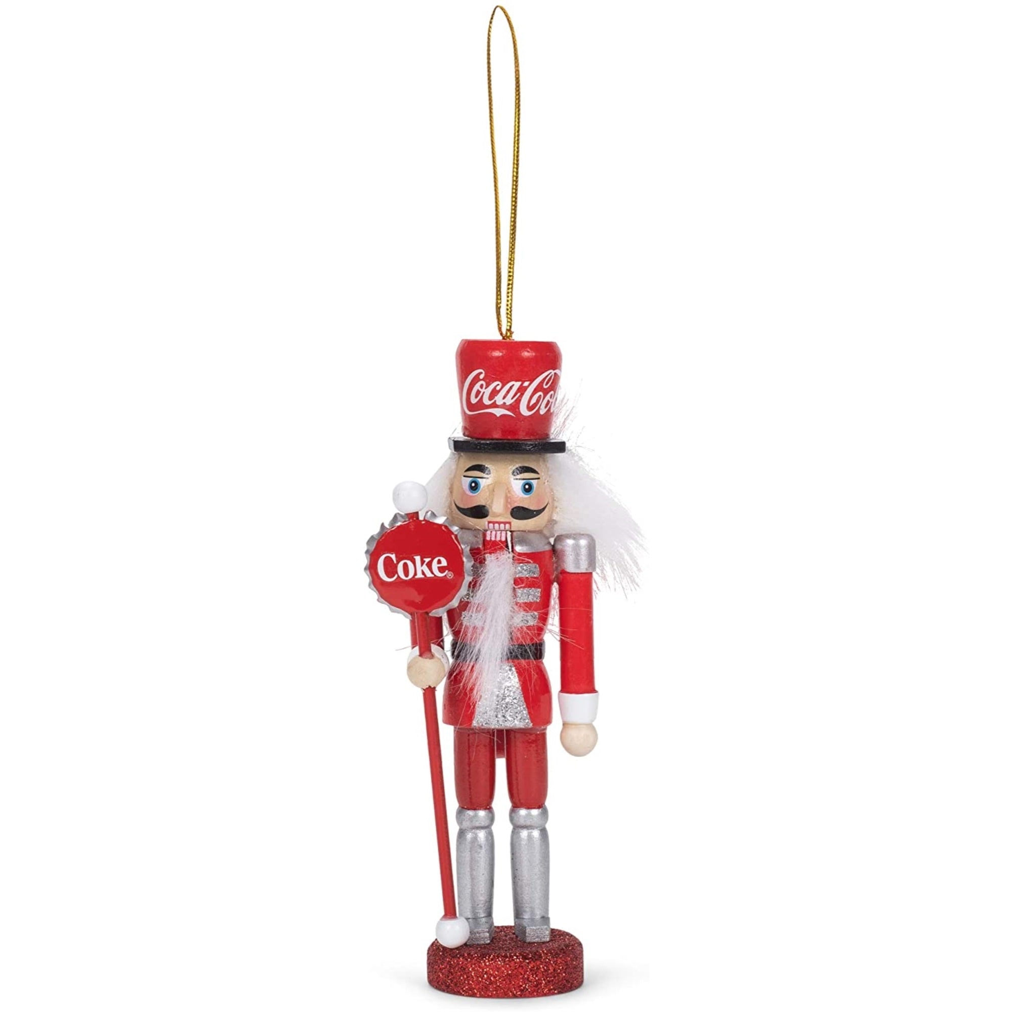 Kurt Adler Wooden Coca-Cola Nutcracker Christmas Tree Ornament