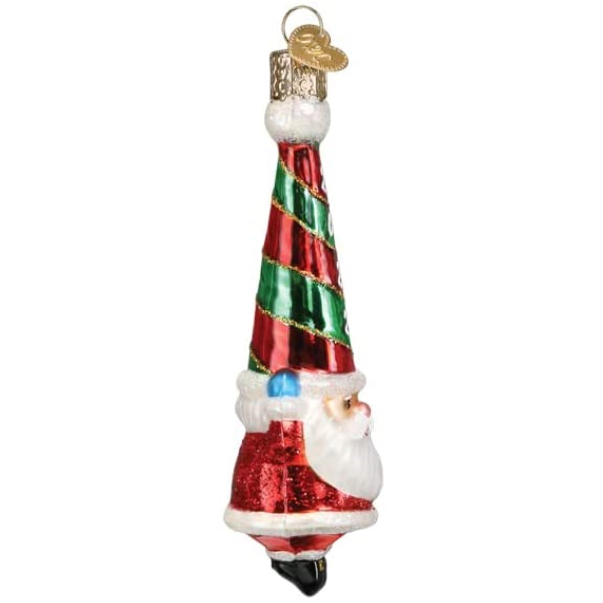 Old World Christmas Blown Glass Christmas Ornament, 2022 Happy Santa
