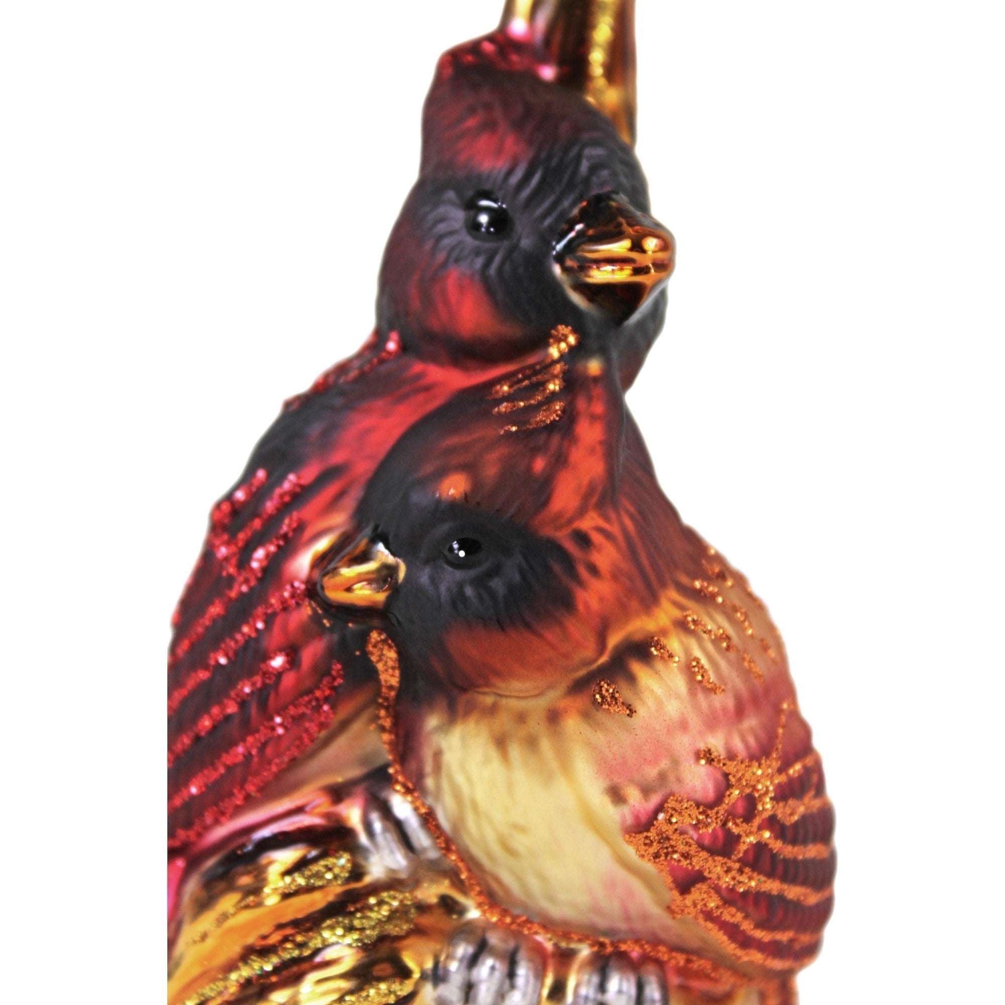 Old World Christmas Glass Blown Ornament, Pair of Cardinals