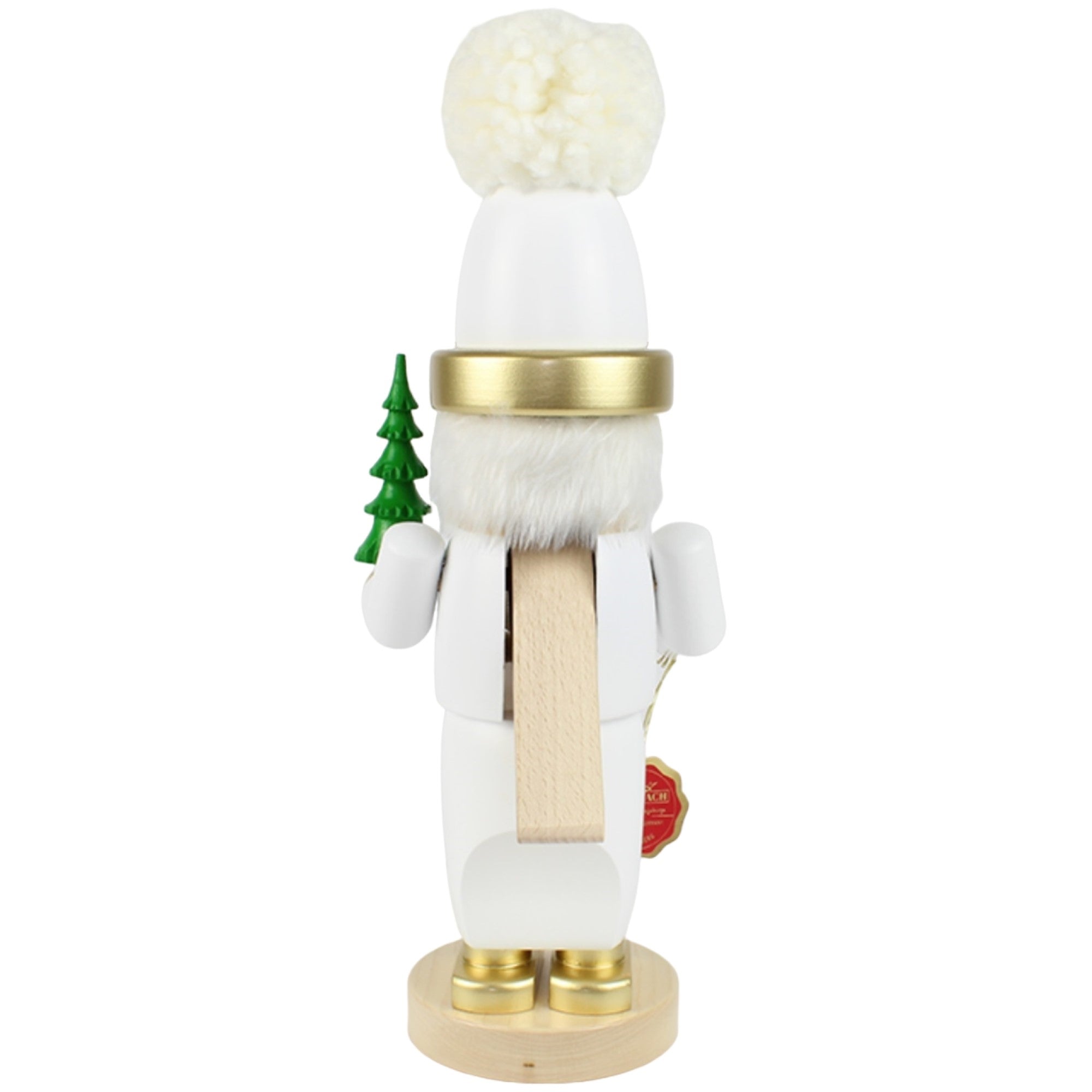 Kurt Adler Steinbach Wooden Chubby Nutcracker, White Santa, 13.3"