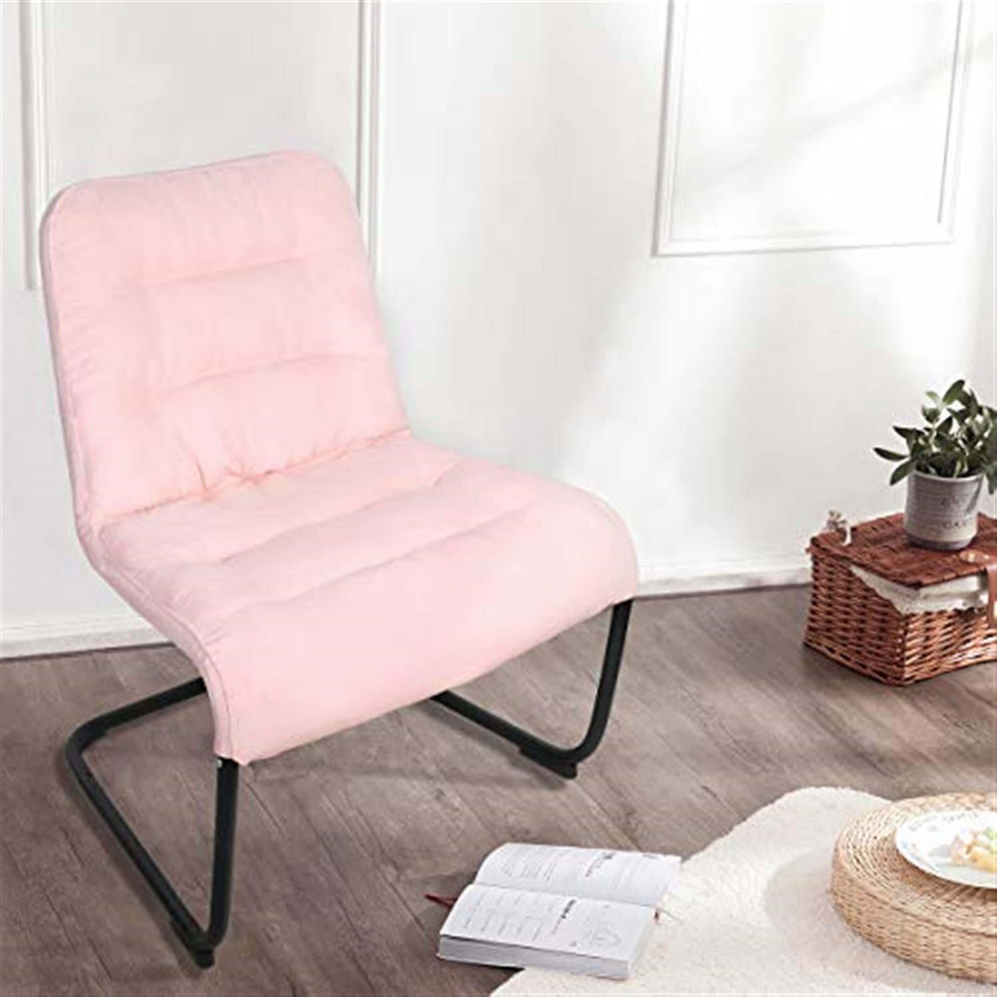 Zenree Comfy Modern Desk Bedroom Dorm Chair, Soft Cushion, Light Frame