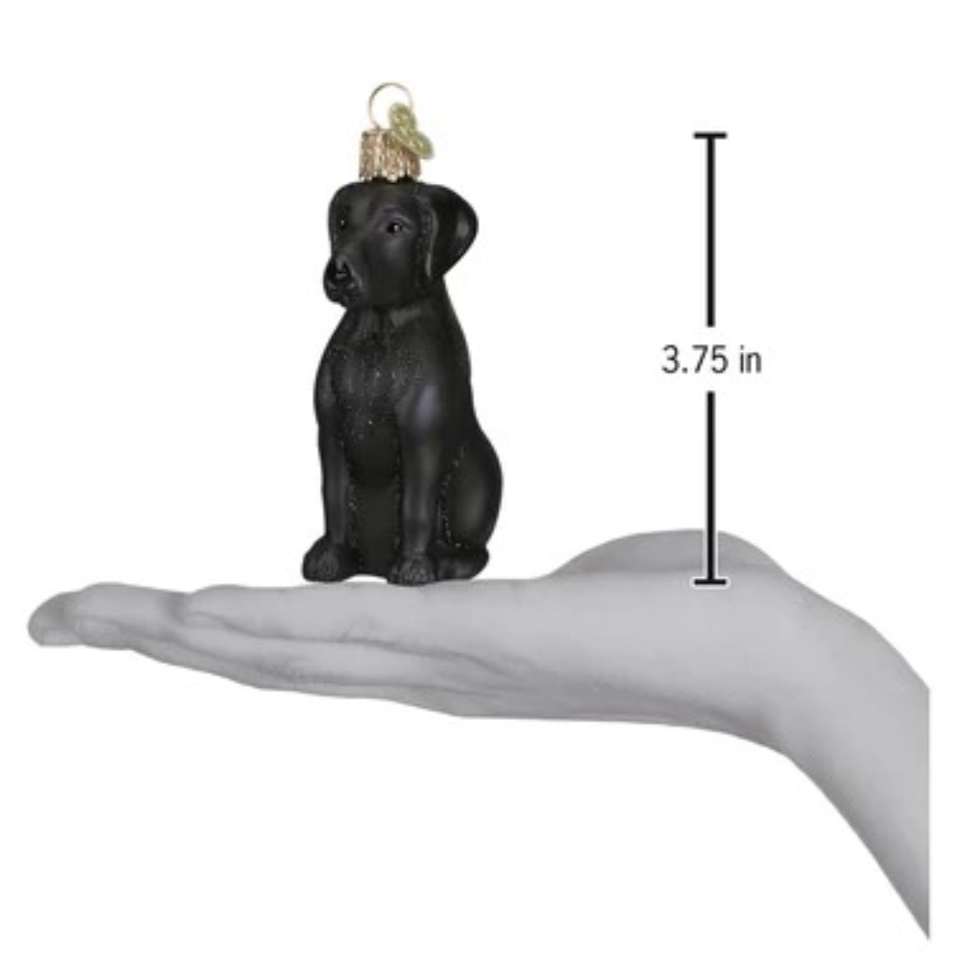 Old World Christmas Black Labrador Glass Blown Ornament