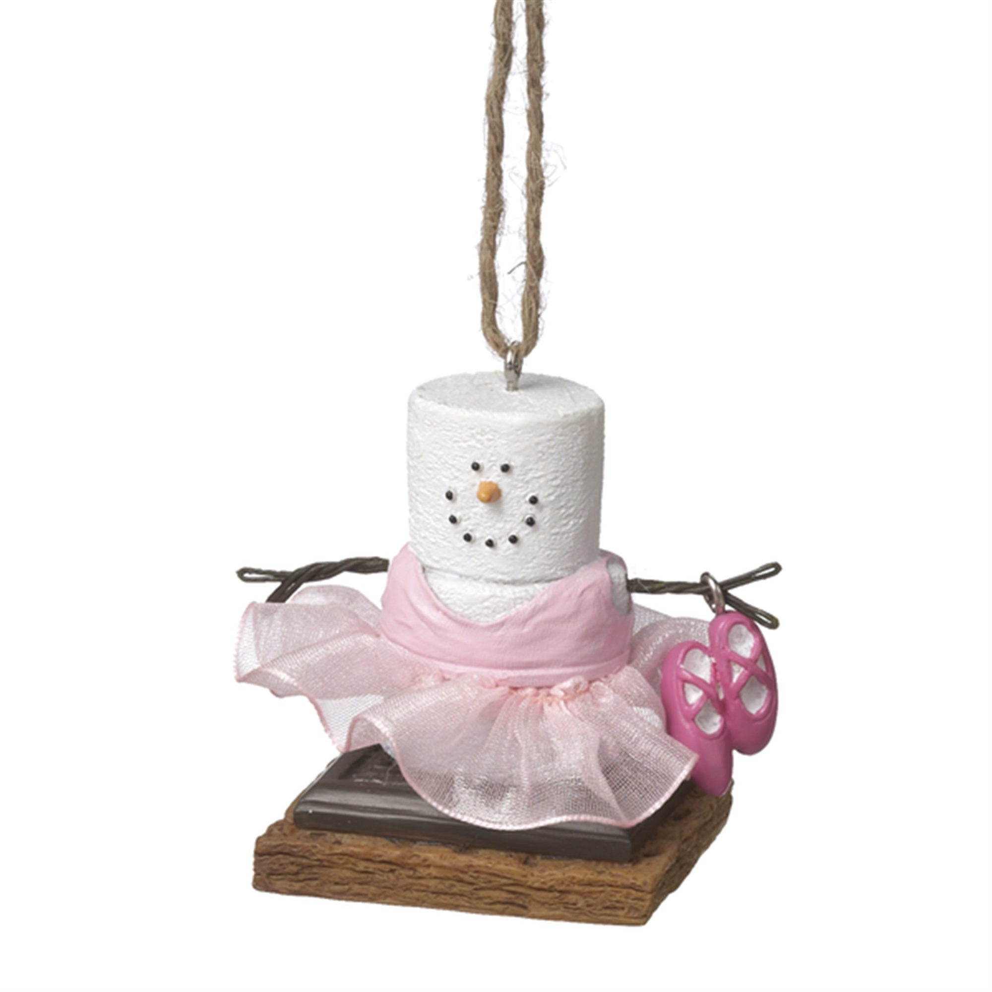 Ganz Ballerina S'Mores Ballet Dancer Snowman for Holiday Christmas Tree Resin Ornament