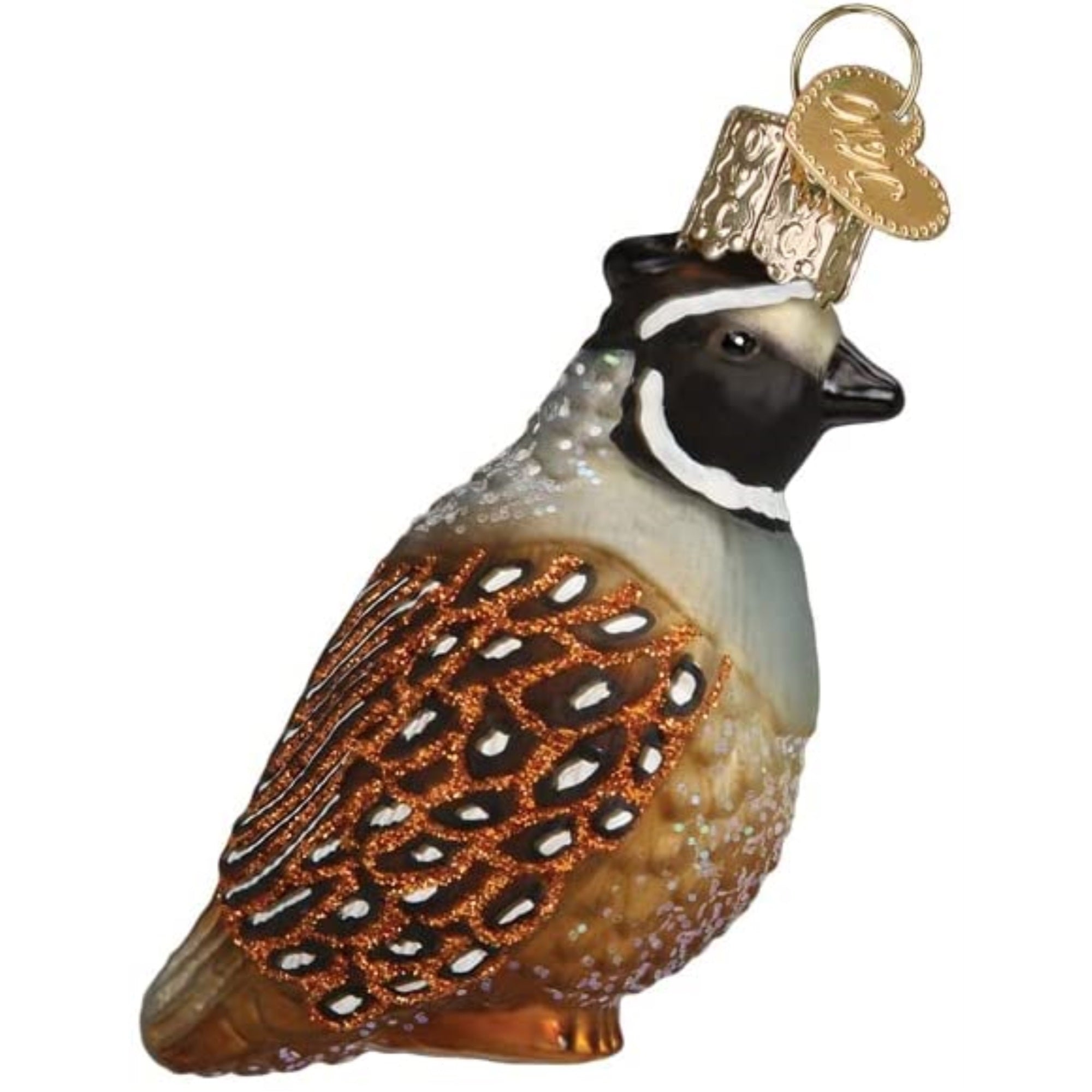 Old World Christmas Quail Glass Blown Ornament for Christmas Tree