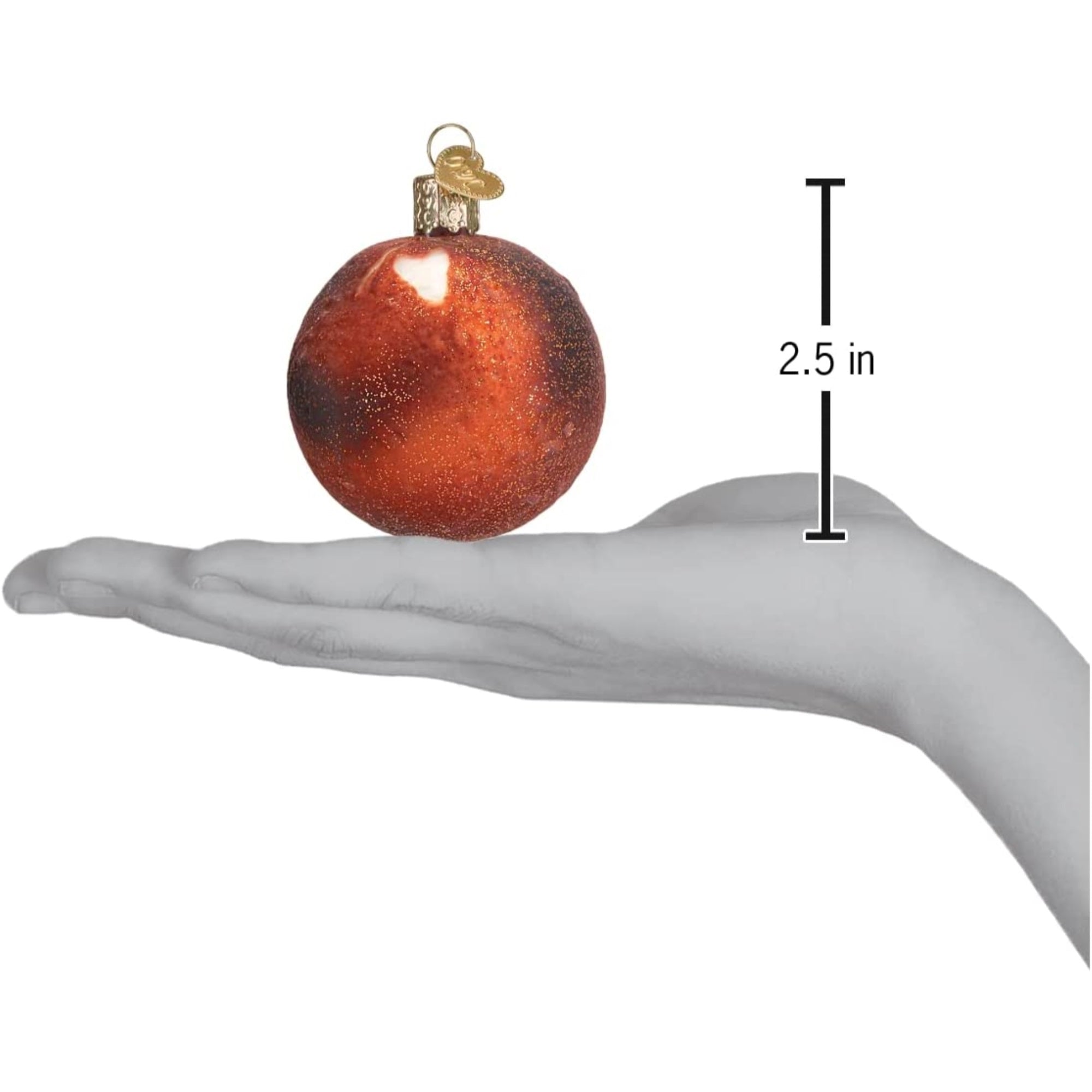 Old World Christmas Glass Blown Planet Mars Ornament, 2.5"