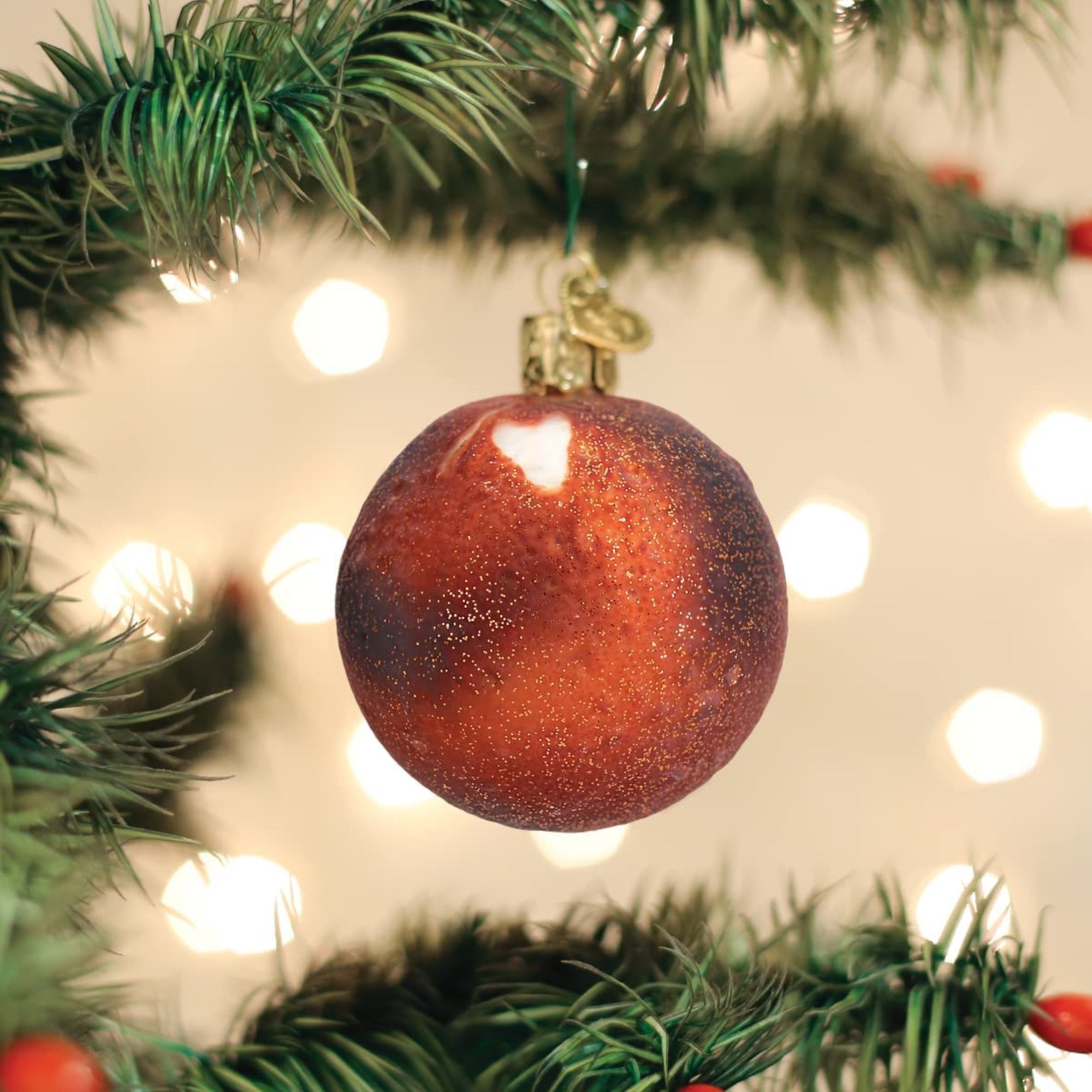 Old World Christmas Glass Blown Planet Mars Ornament, 2.5"