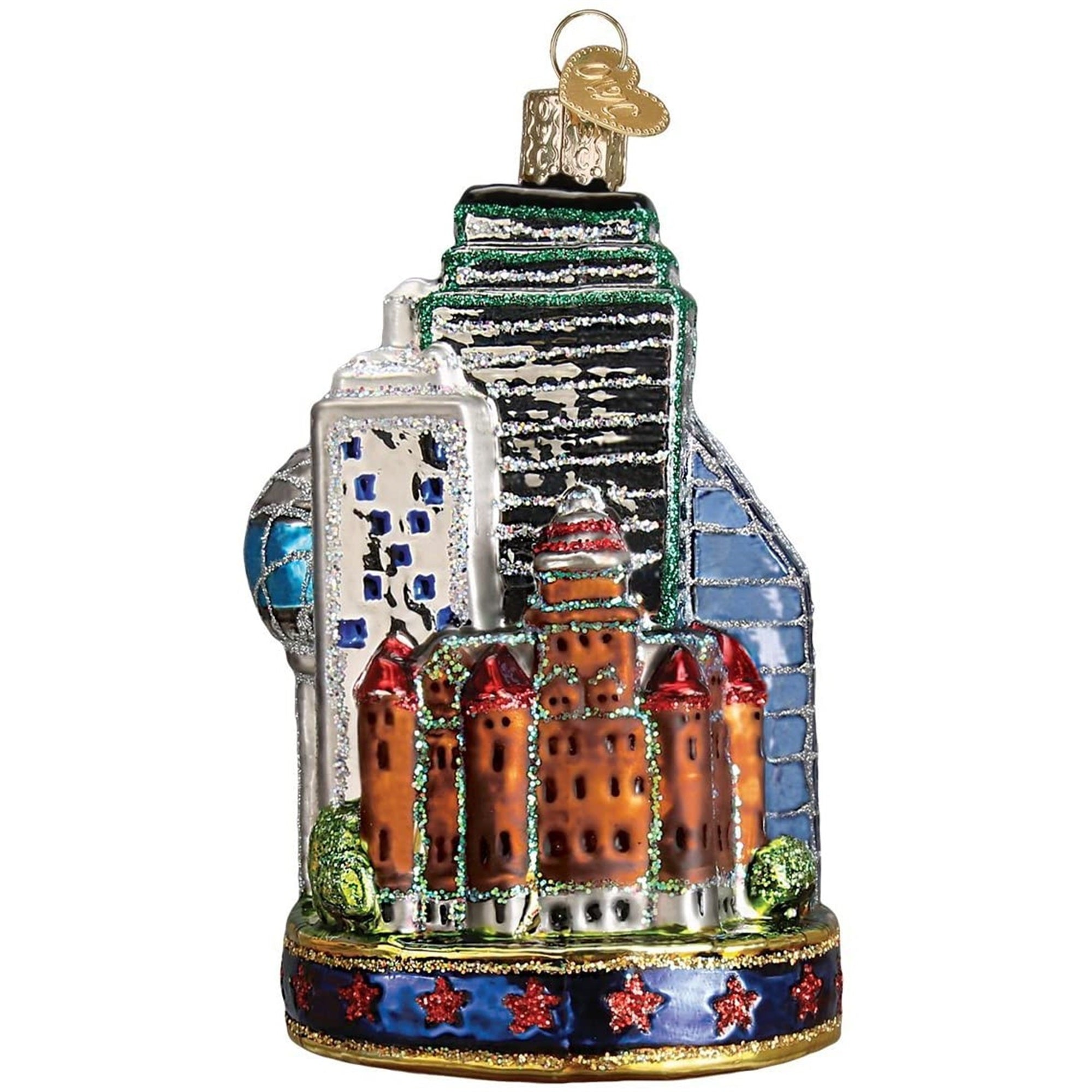 Old World Christmas Blown Glass Christmas Ornament, City of Dallas