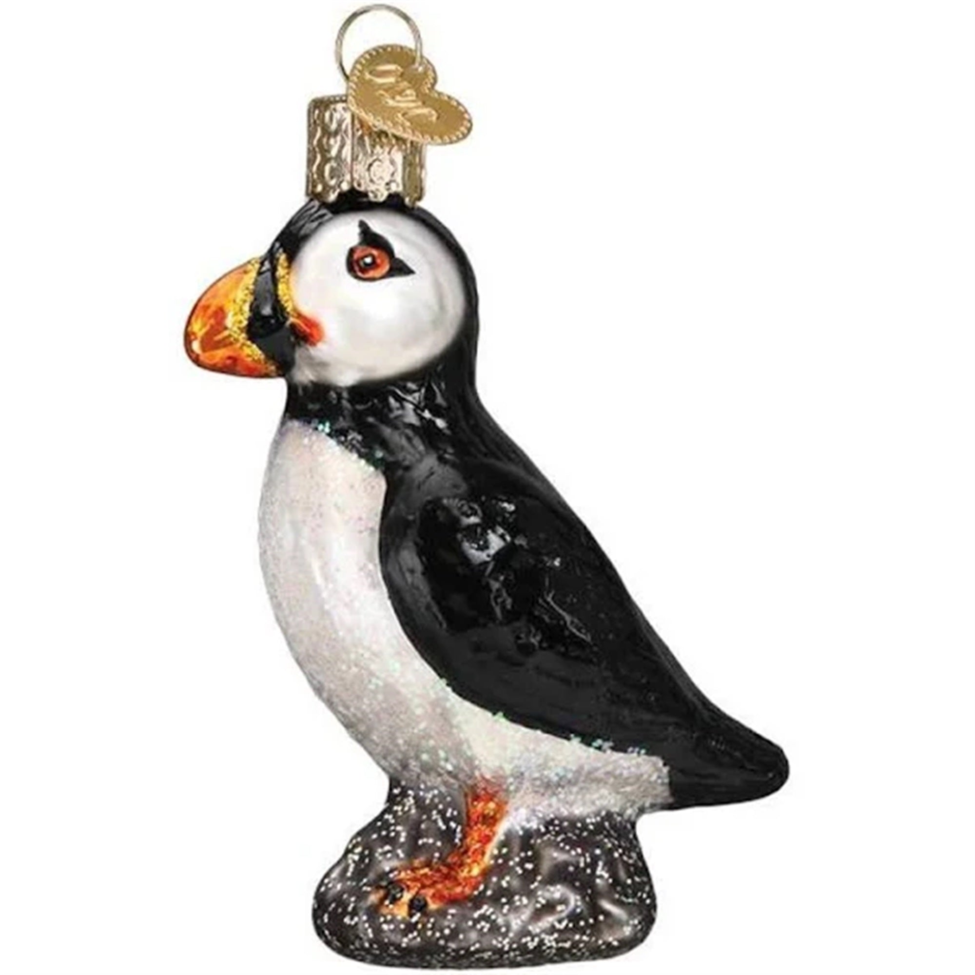 Old World Christmas Blown Glass Ornaments Puffin, 3.5"