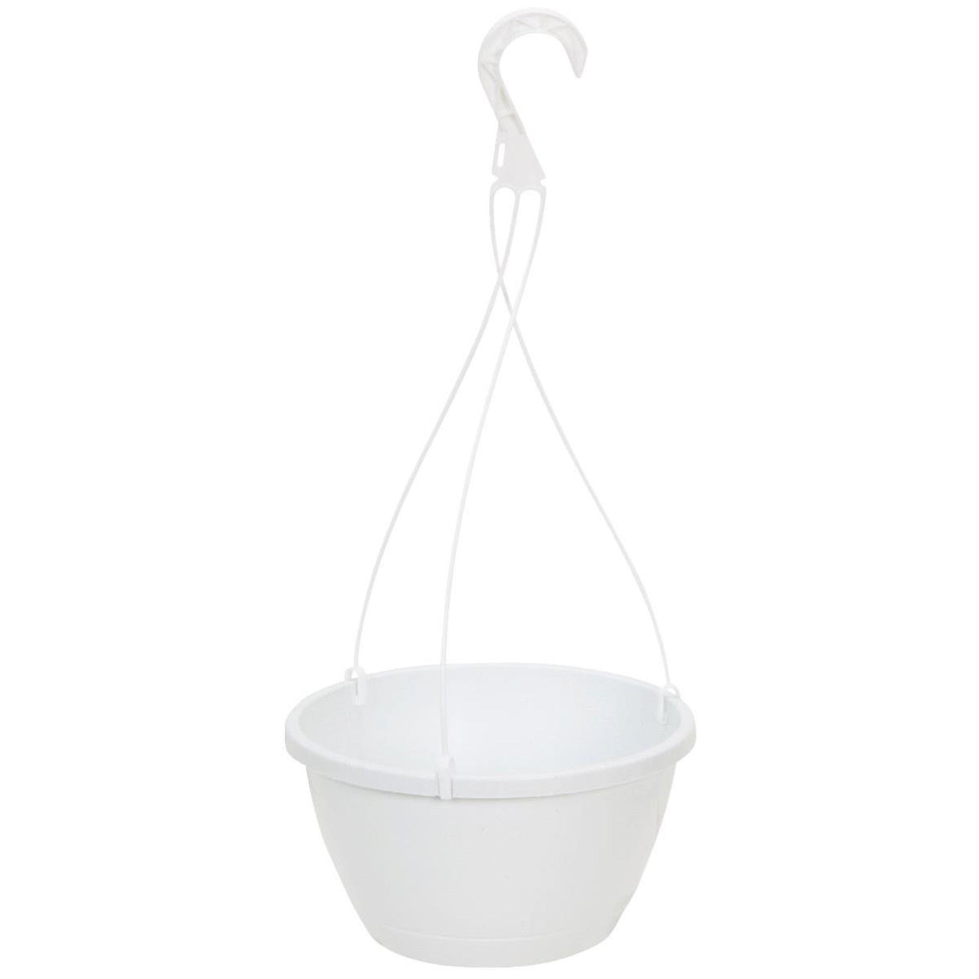 The HC Companies Euro Swirl Hanging Basket, White, 10-Inch