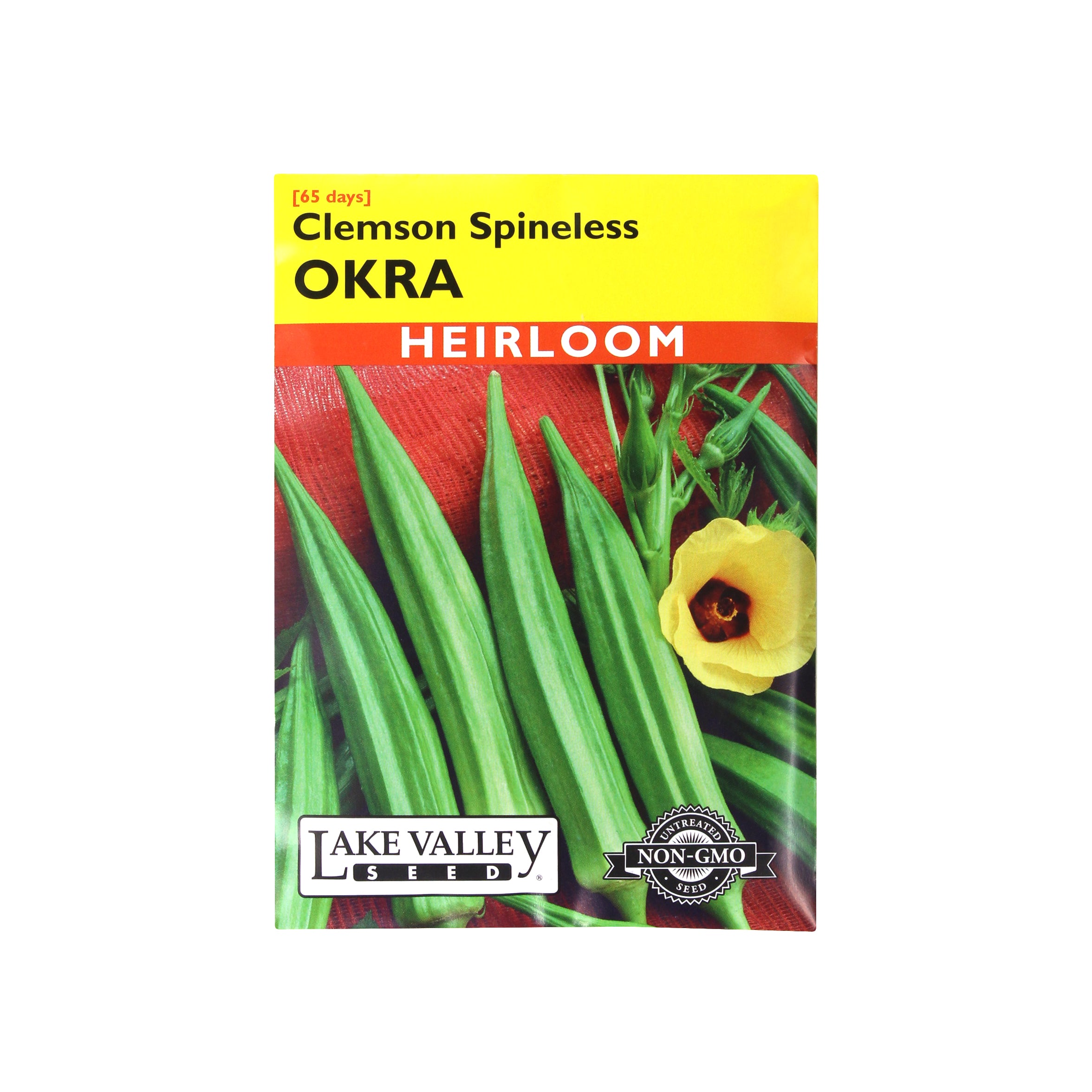 Lake Valley Seed Okra, Clemson Spineless Heirloom, 5g